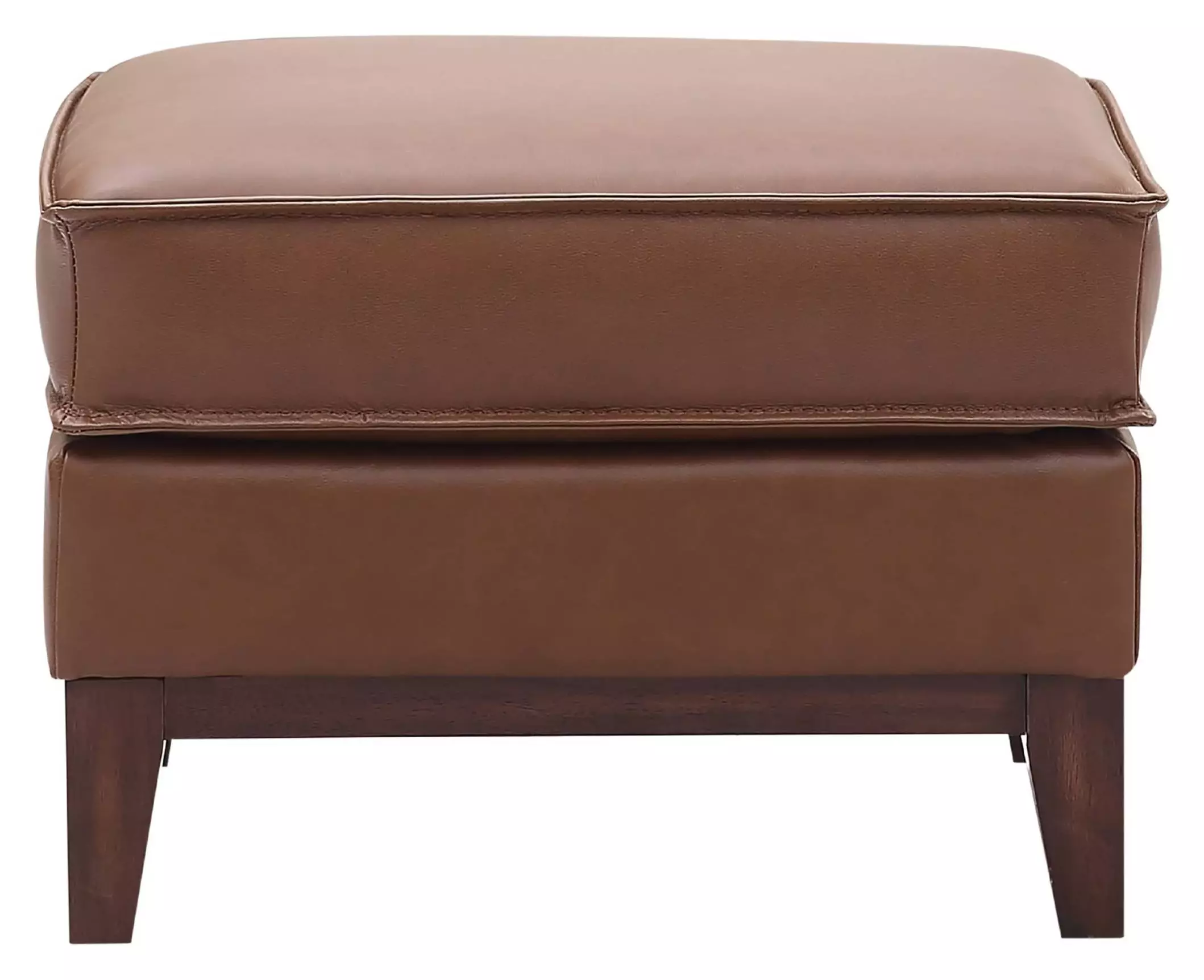 Weston Highland Saddle Ottoman From Leather Italia | Coleman Furniture