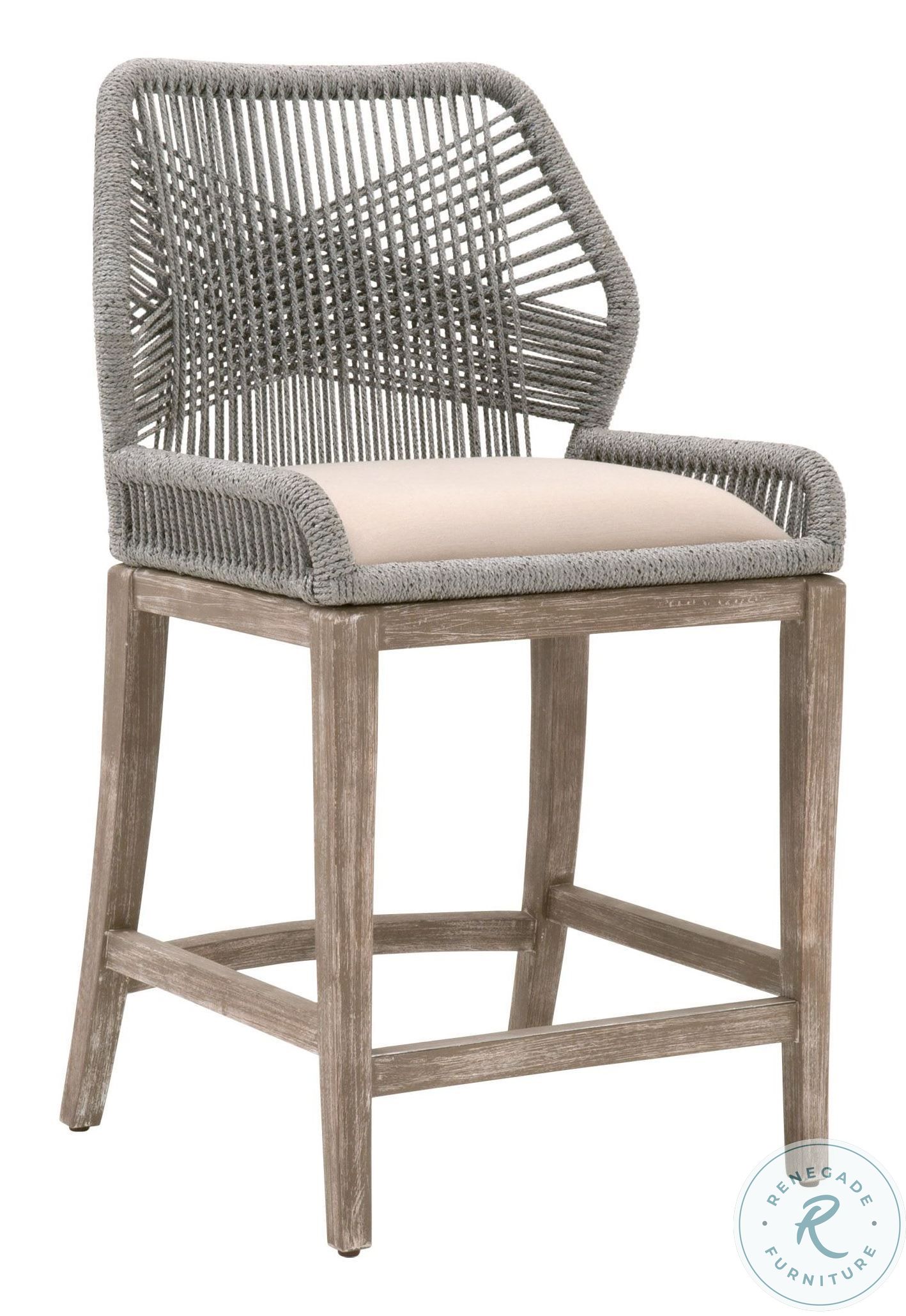 Wicker Natural Gray Loom Counter Stool From Orient Express Coleman Furniture