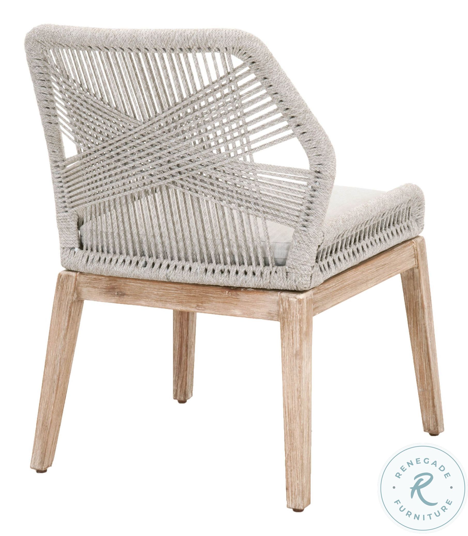 Woven Taupe And White Flat Pumice Loom Dining Chair Set Of 2 From Orient Express Coleman Furniture
