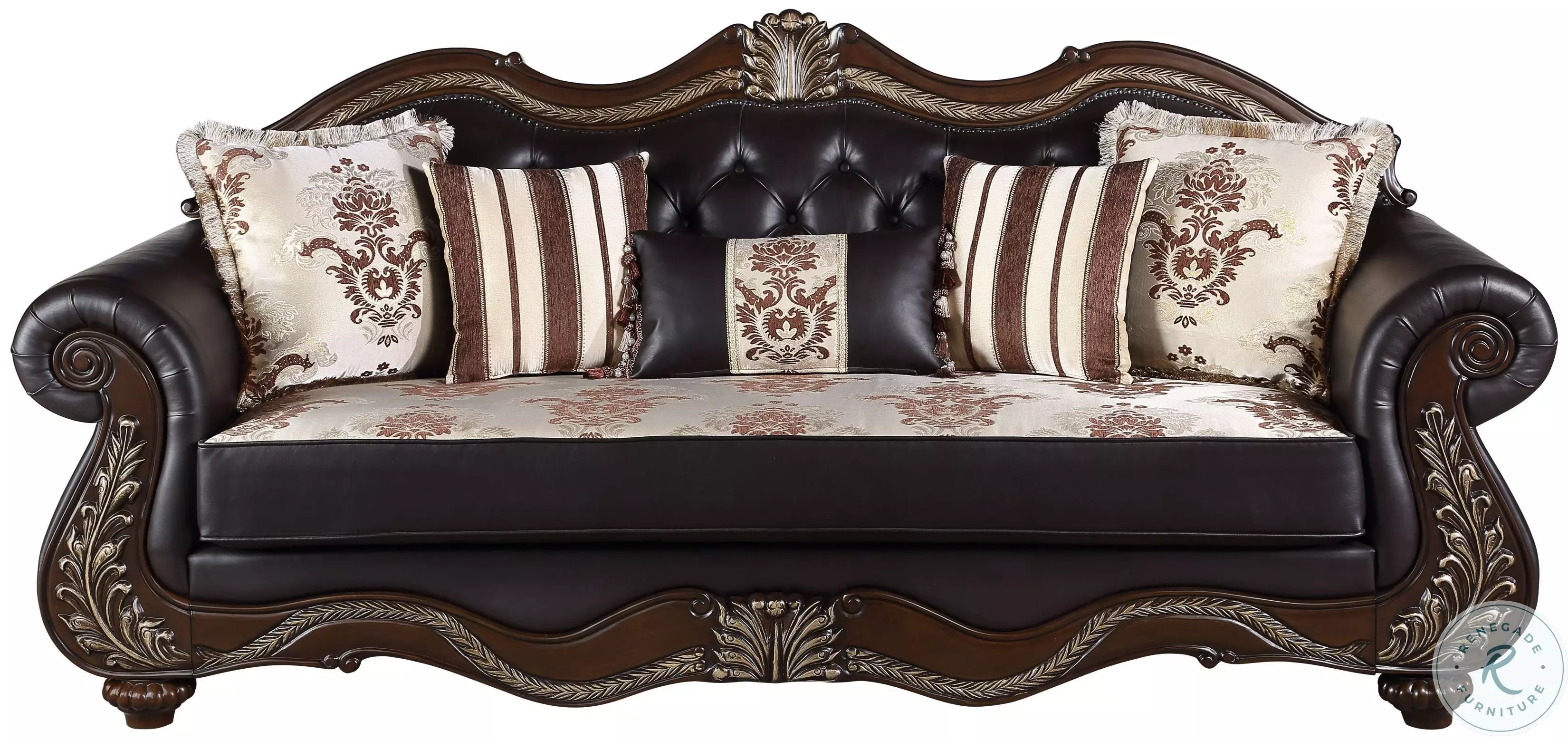 クロコ調 2seaters Sofa Maximus Brown Sofa From New Classic | Coleman Furniture