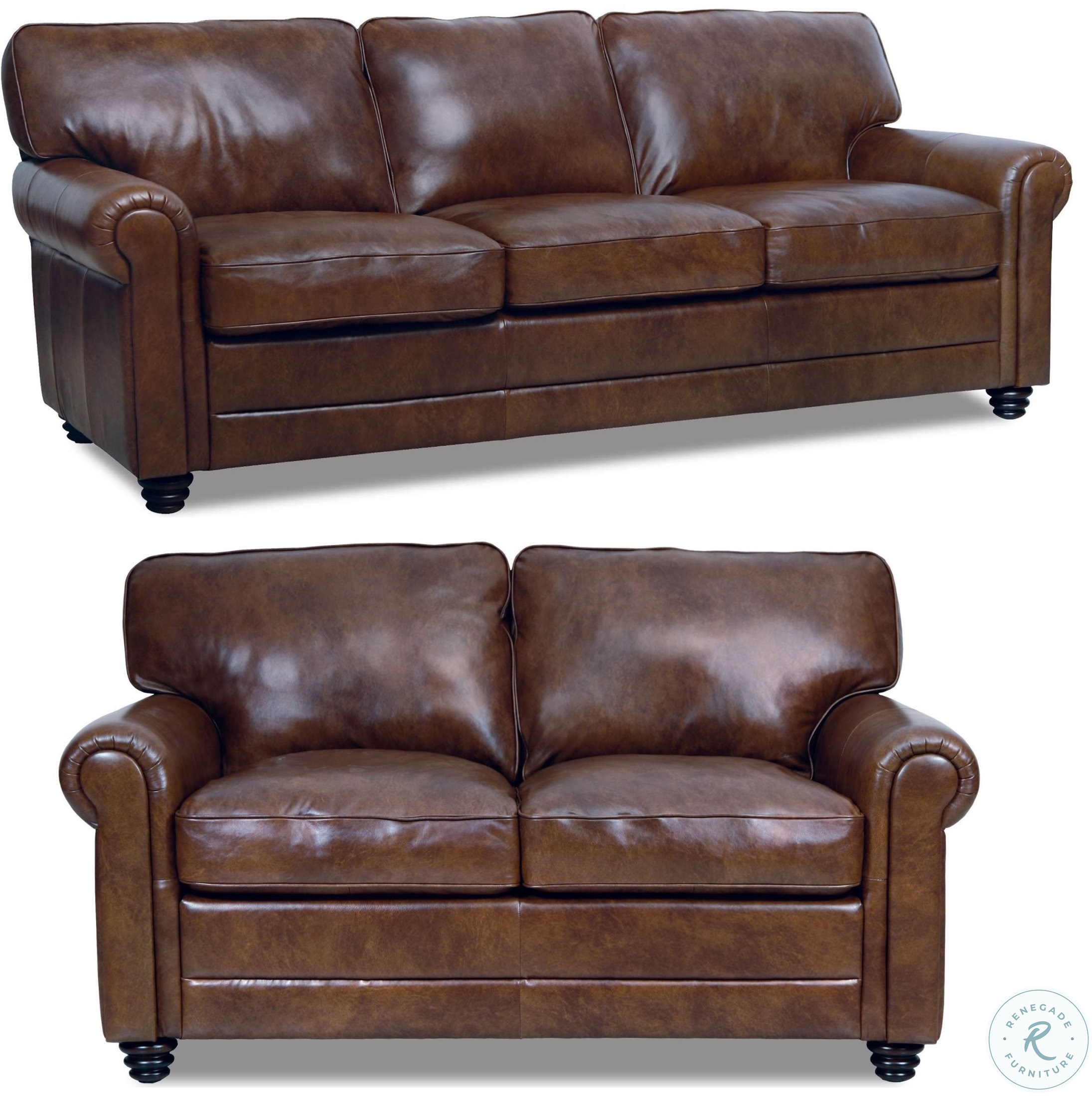 Andrew Italian Leather Living Room Set