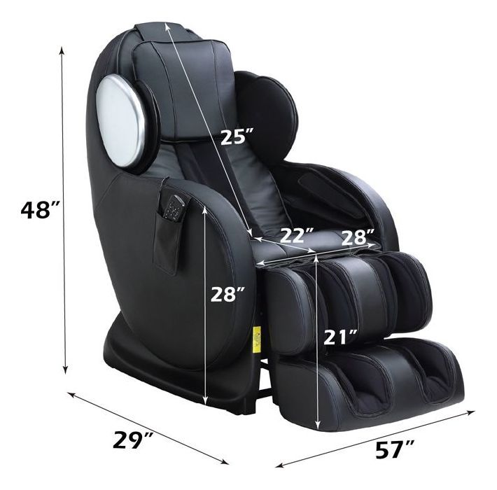 Pacari Black Upholstered Massage Chair