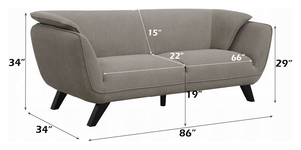 Nayeli Brown 86" Sofa