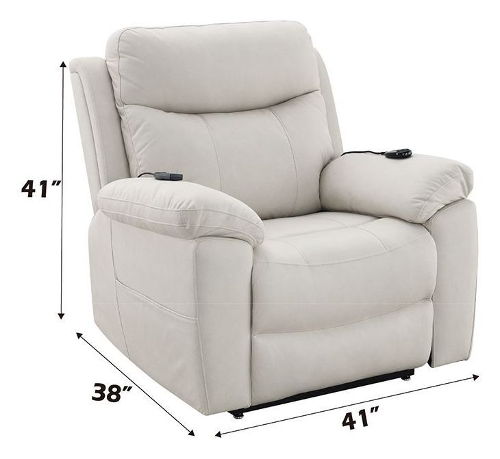 Chriki Beige Power Lift Recliner with Heating and Massage