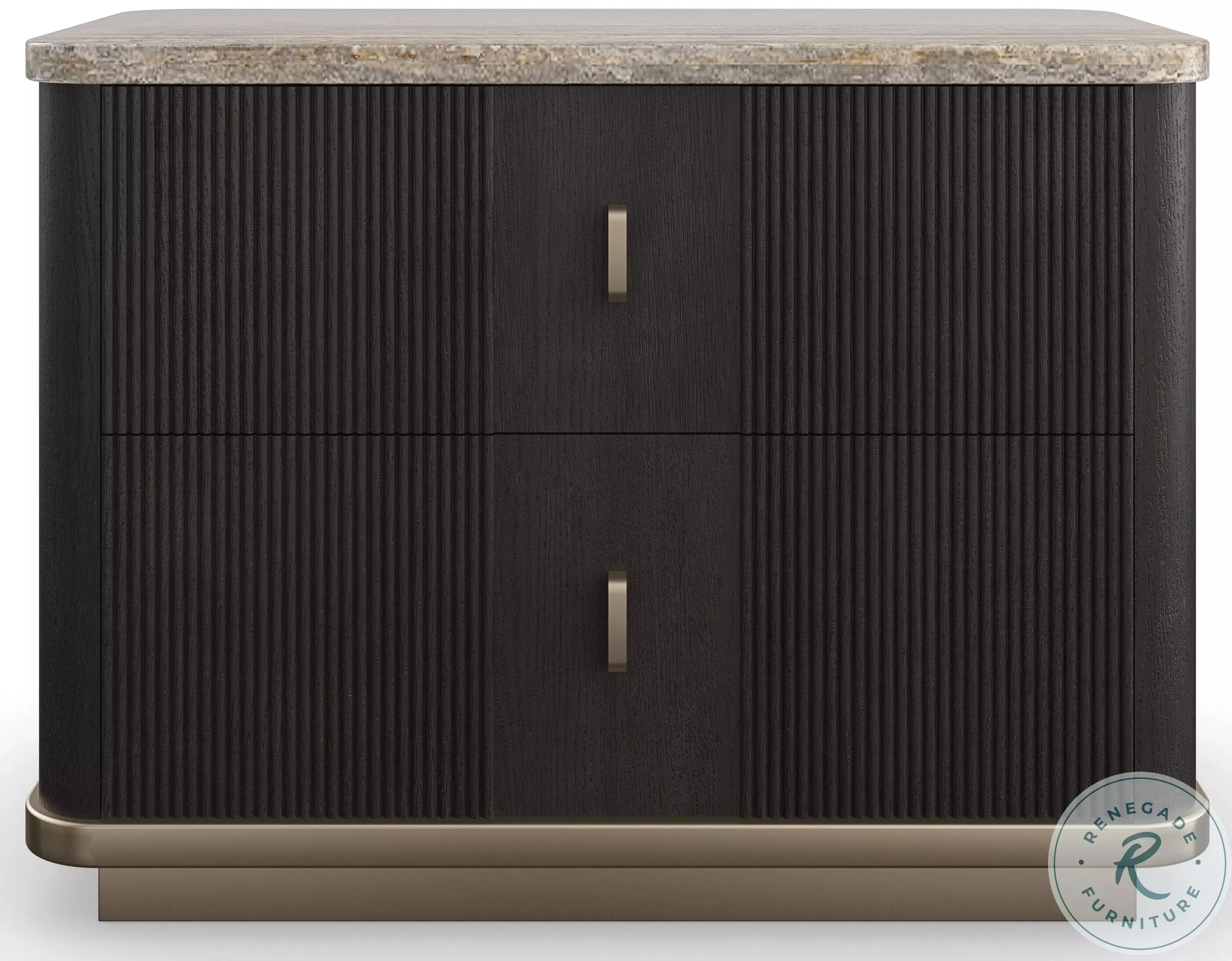 Rhythm Black Stained Ash 2 Drawer Nightstand From Home Gallery