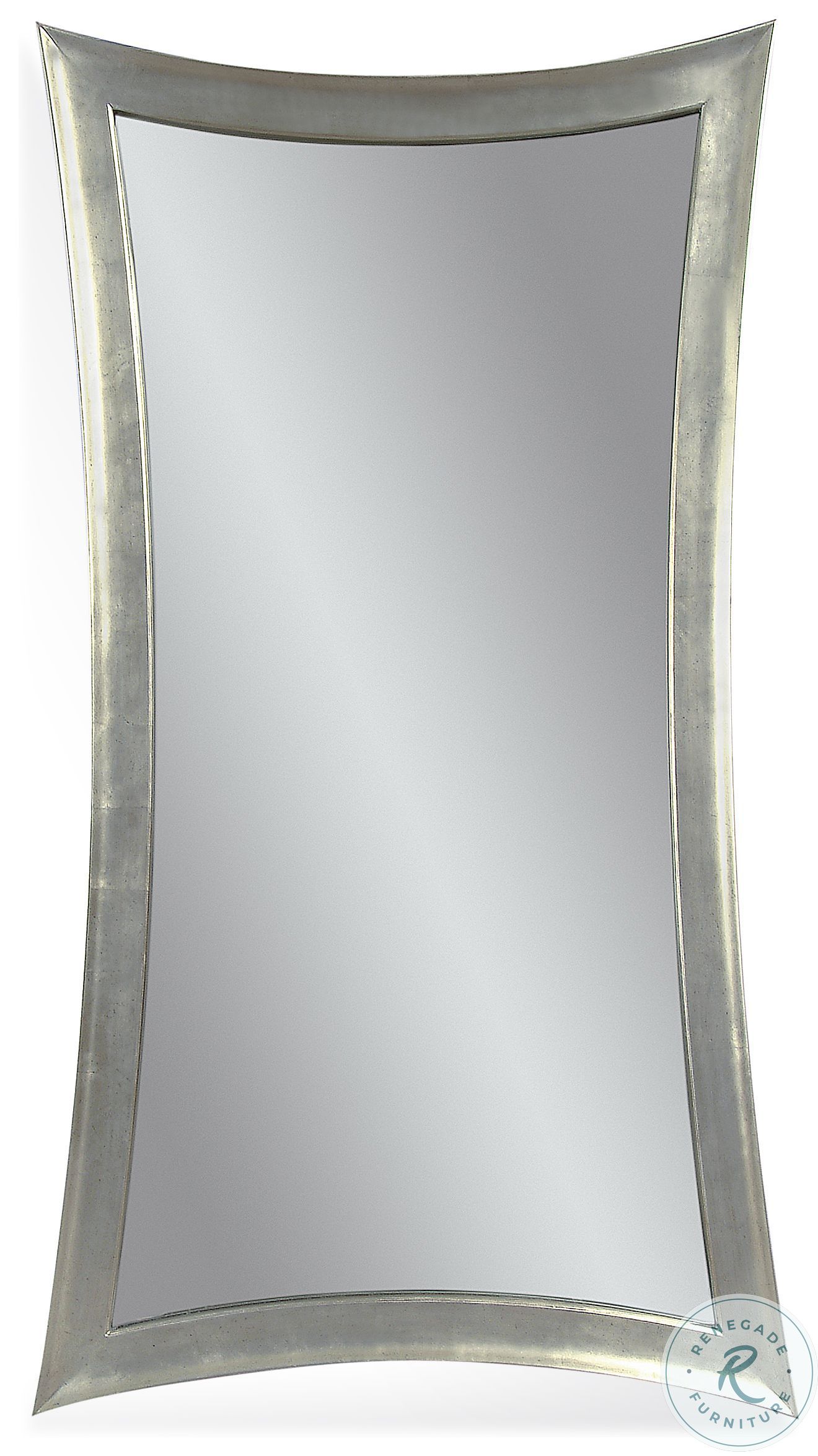 HourGlass Shaped Silver Leaf Leaner Mirror from Bassett Mirror