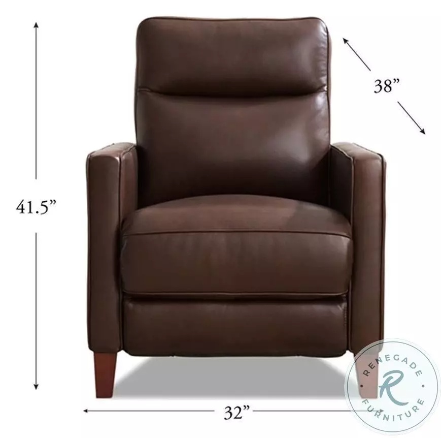 Arden Chestnut Leather Zero Gravity Power Recliner with Power Headrest and USB Charging