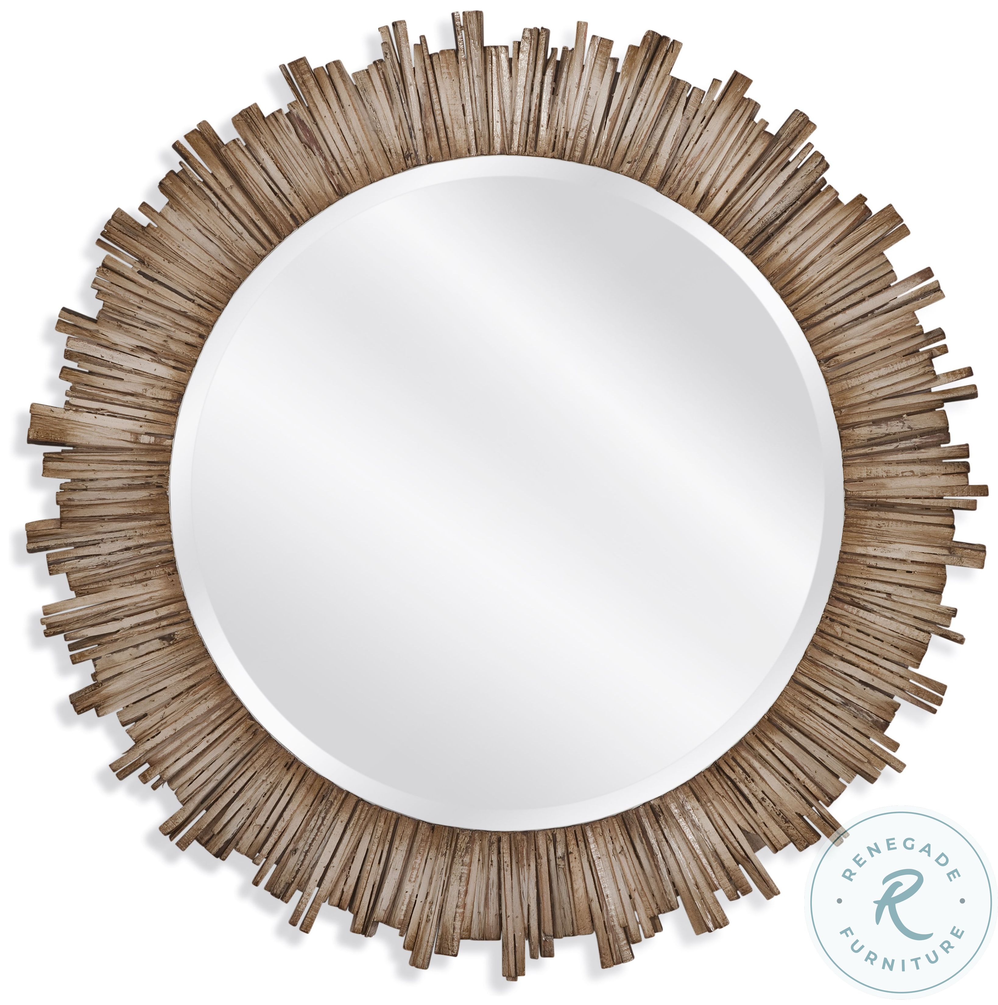 Trade White Washed Draper Wall Mirror from Bassett Mirror Coleman