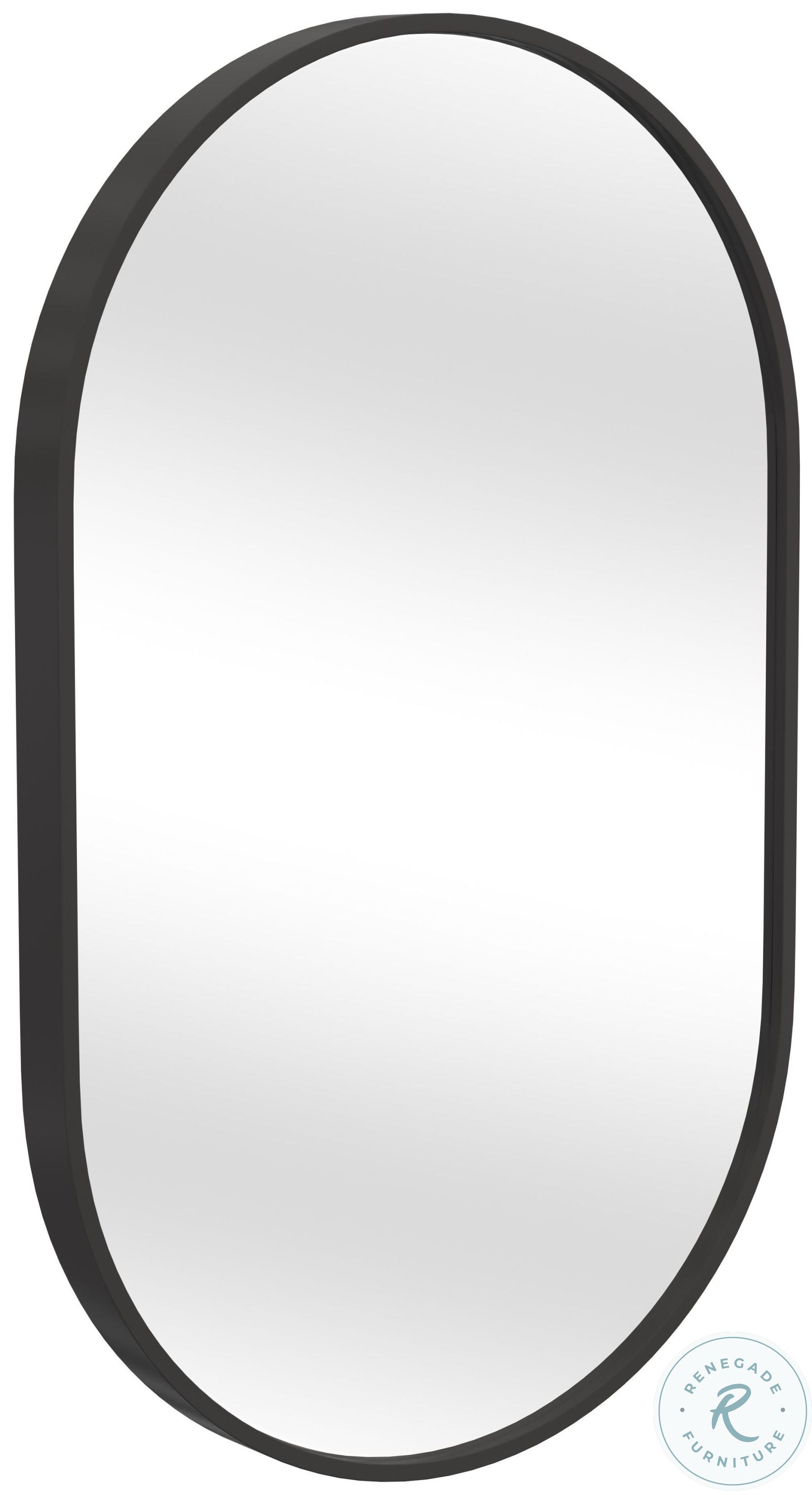 Oval Matte Black Wall Mirror From Home Gallery Stores | Home Gallery Stores
