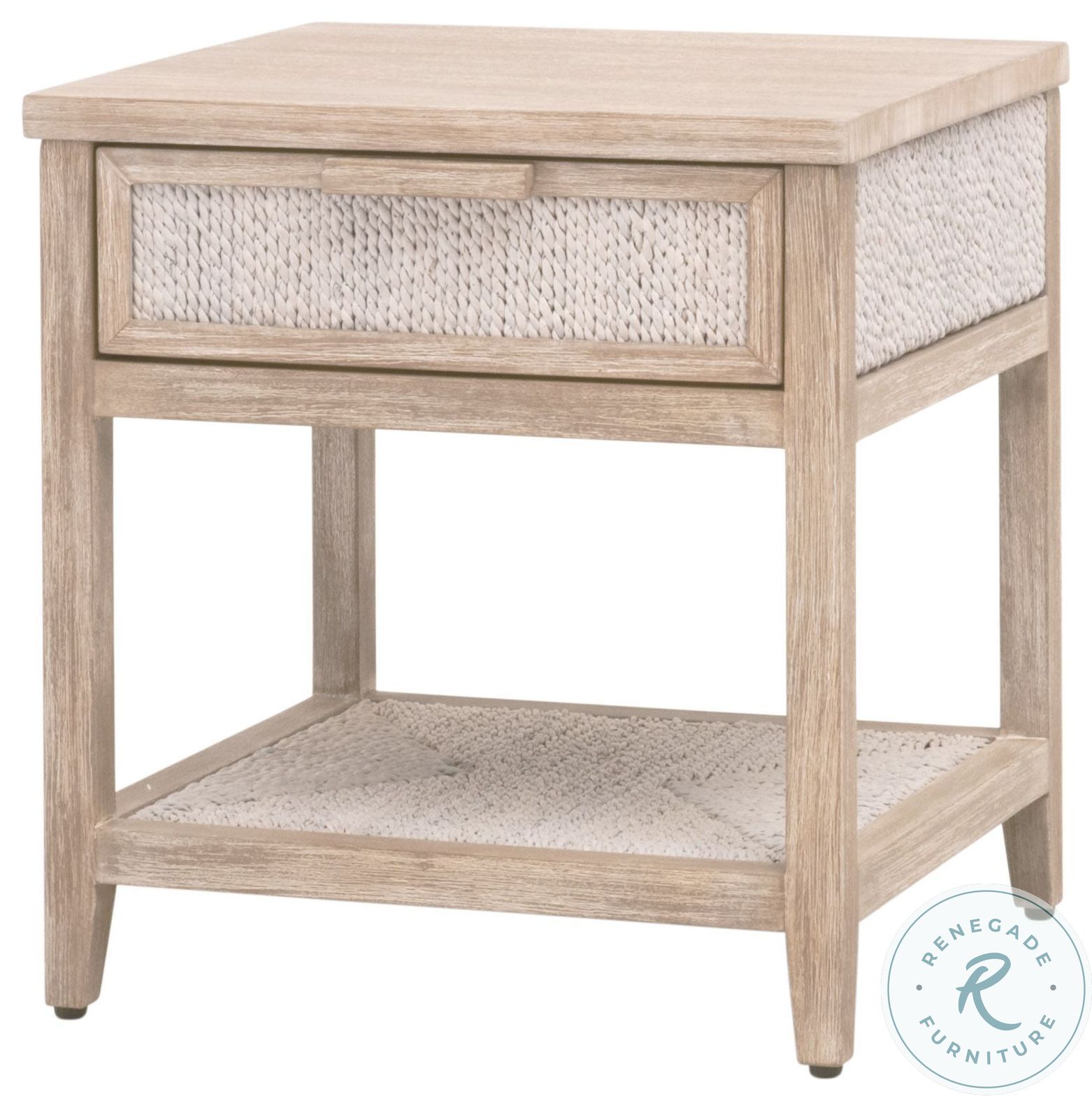 Malay Natural Gray Mahogany And White Wash Abaca Rope 1 Drawer ...