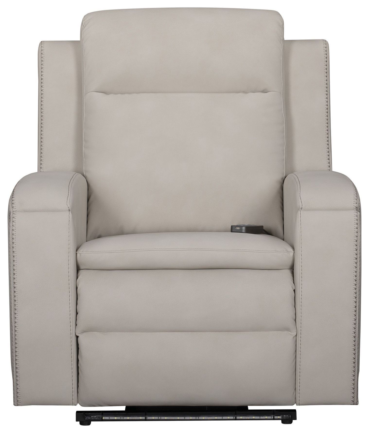 Armstrong Buffy Cream Rocker Heat Massage Power Recliner with LED
