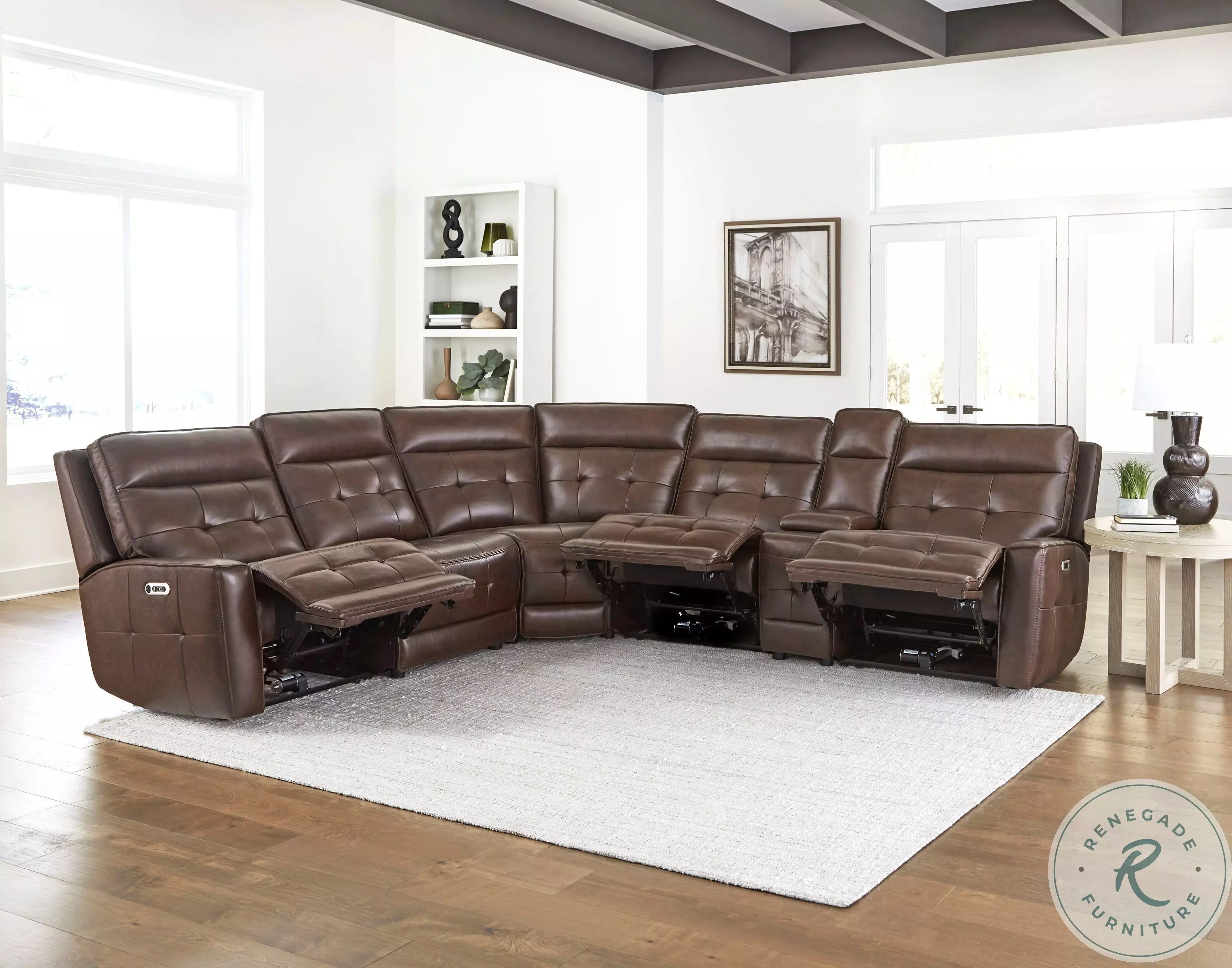Canterbury Acorn Zero Gravity Power Reclining Sectional from
