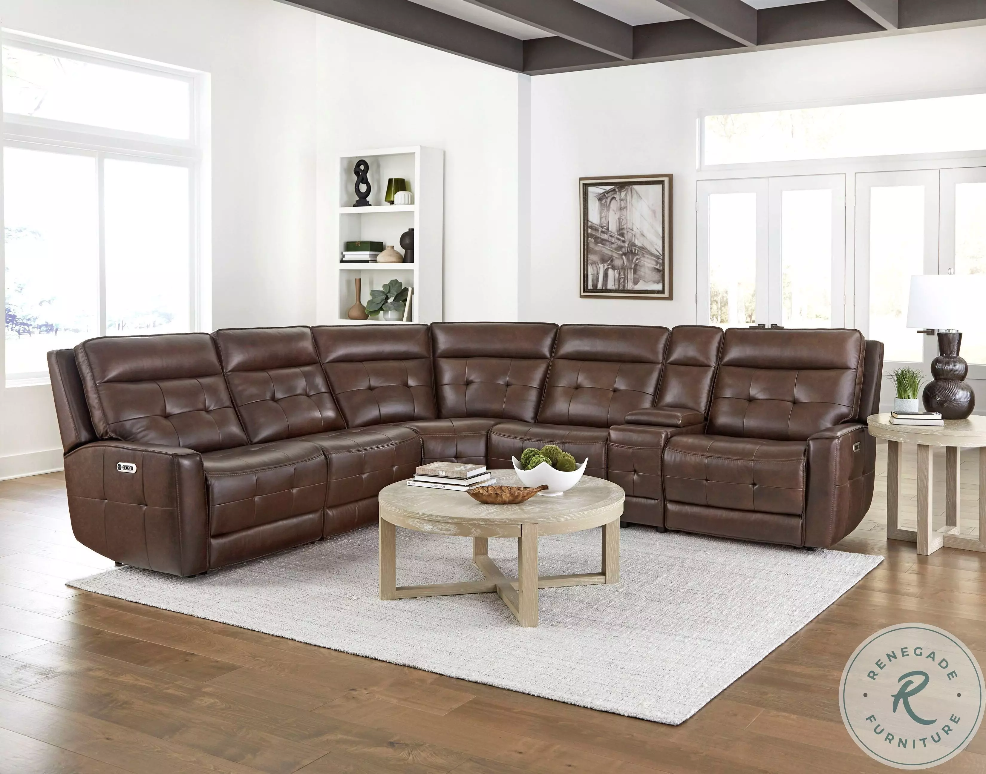 Canterbury Acorn Zero Gravity Power Reclining Sectional from