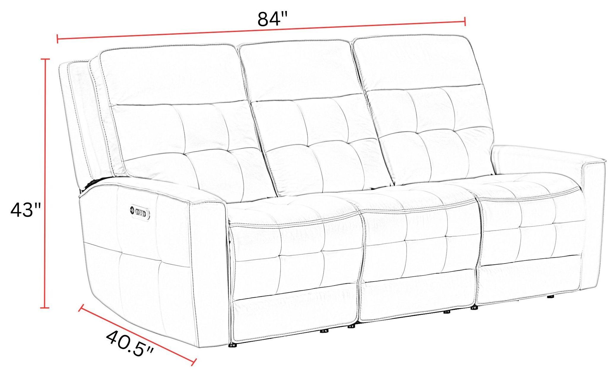 Canterbury Pewter Zero Gravity Power Reclining Sofa With Power Headrest