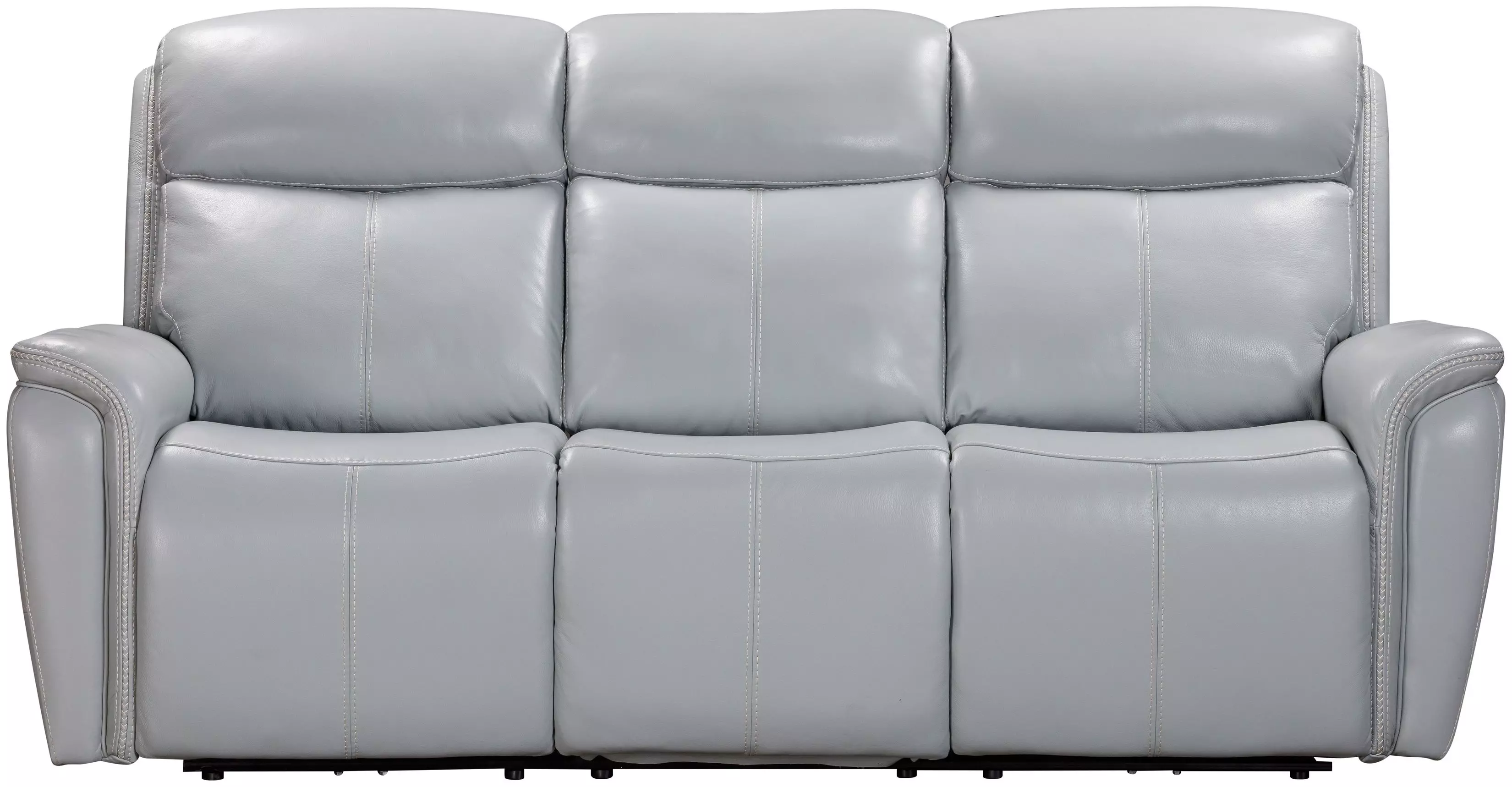 Cascade Seamist Grey Power Reclining Sofa With Power Headrest From