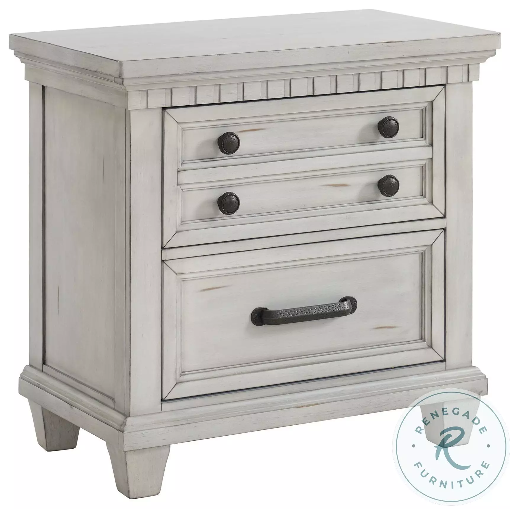 Windom Antique White 2 Drawer Nightstand From Picket House