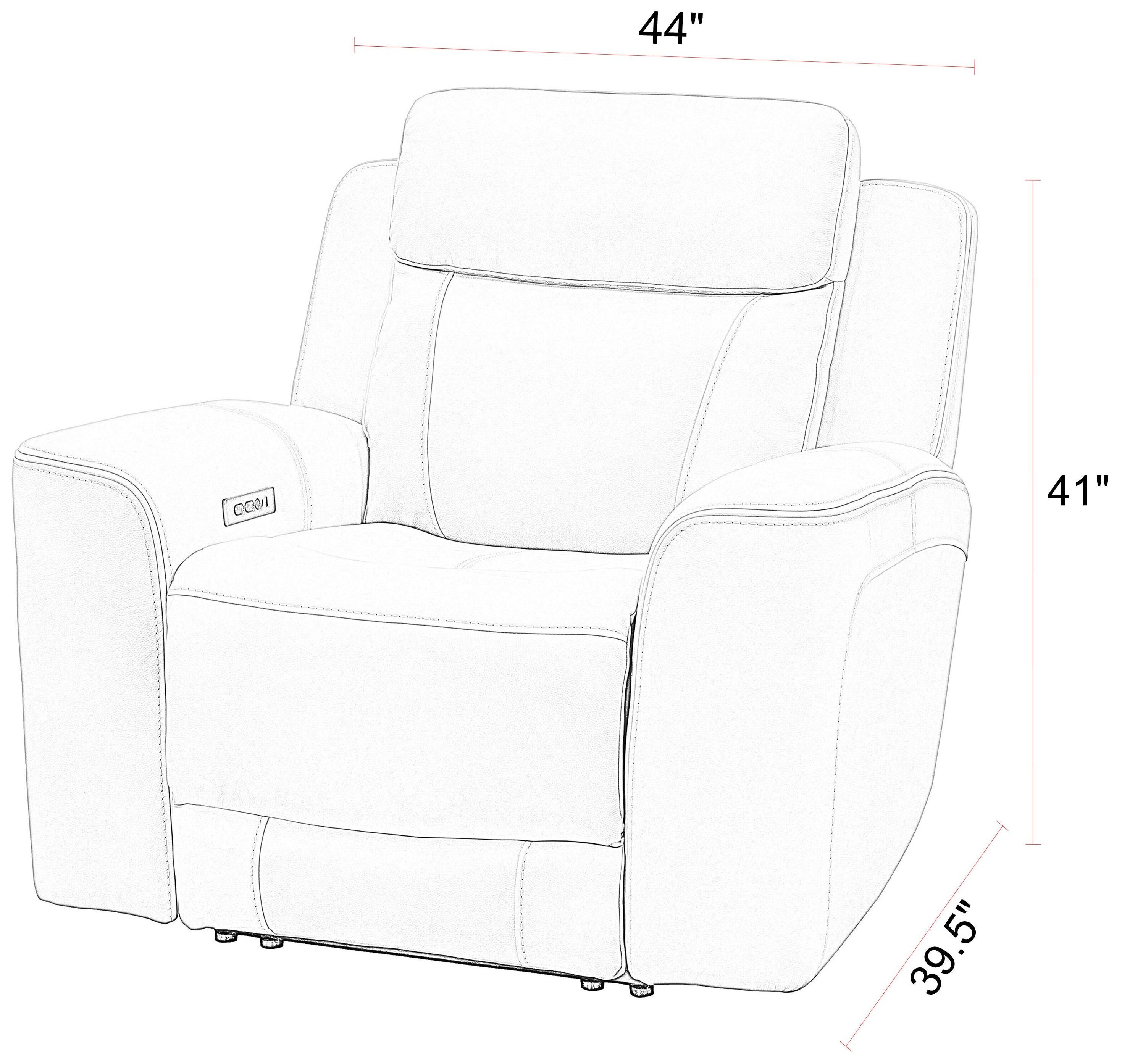 Calgary Stone Leather Power Recliner