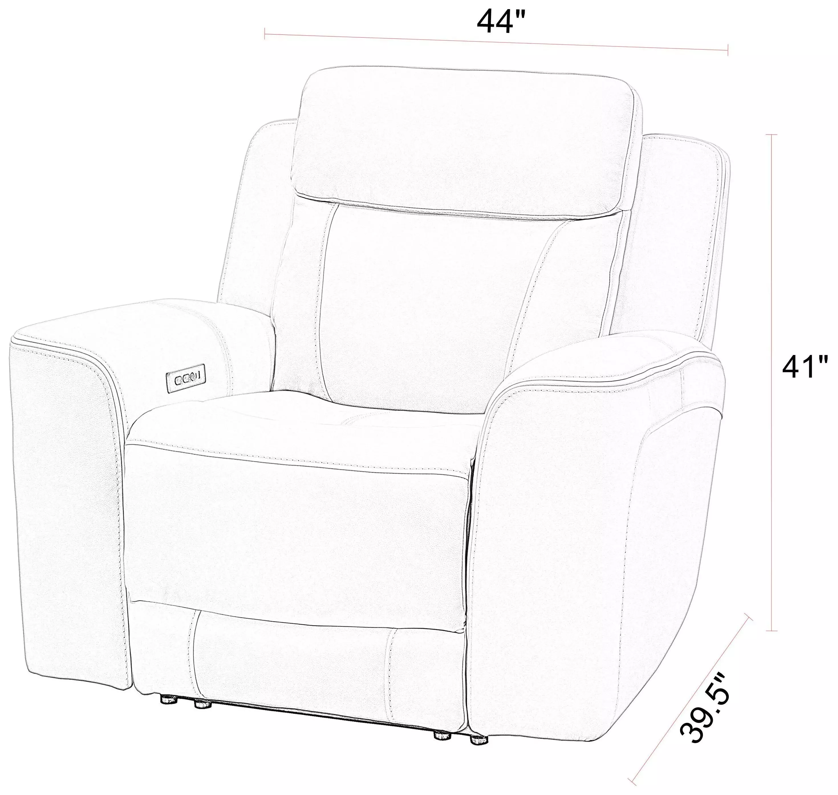 Calgary Stone Leather Power Recliner