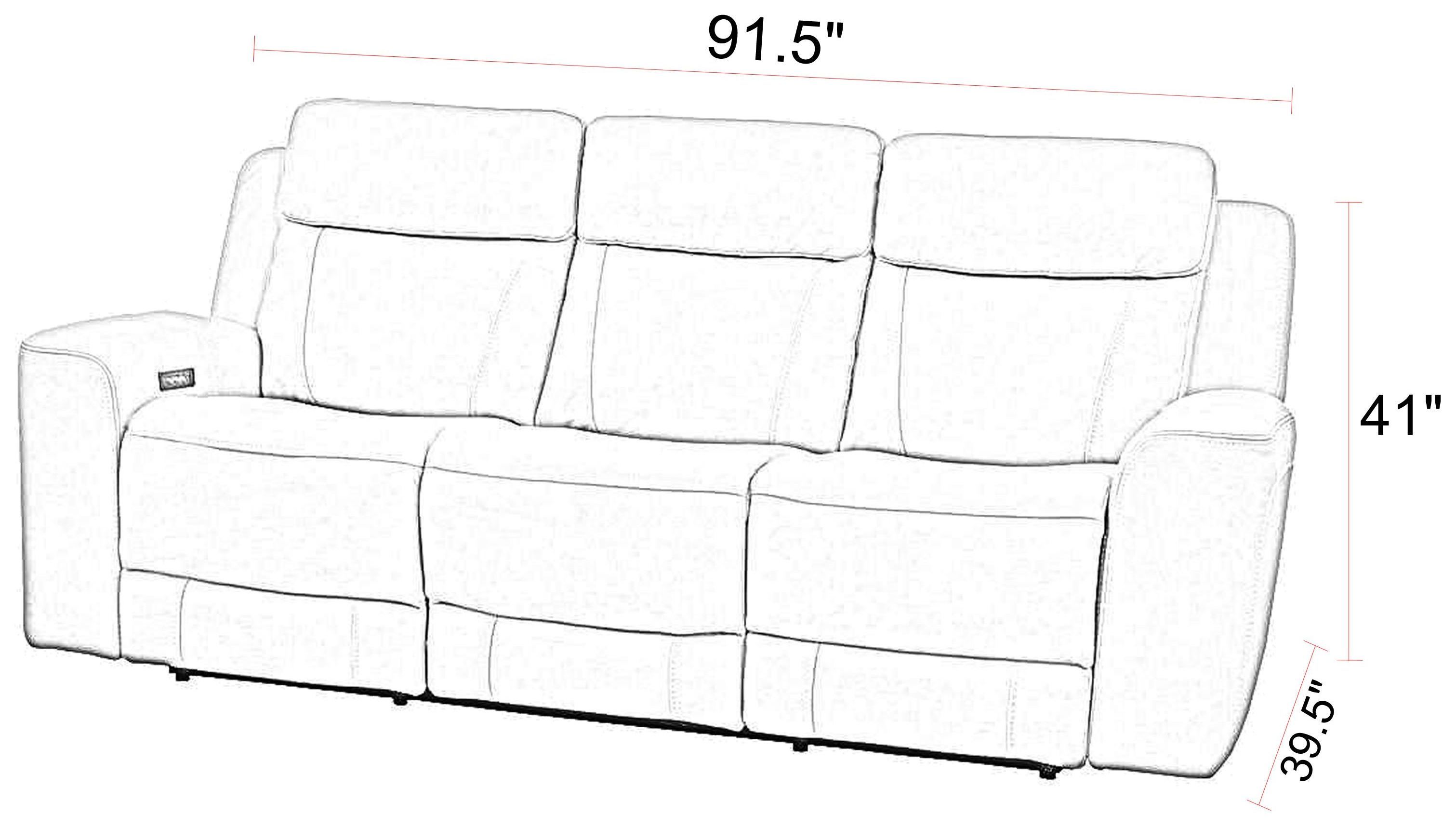 Calgary Autumn Umber Leather Power Reclining Sofa