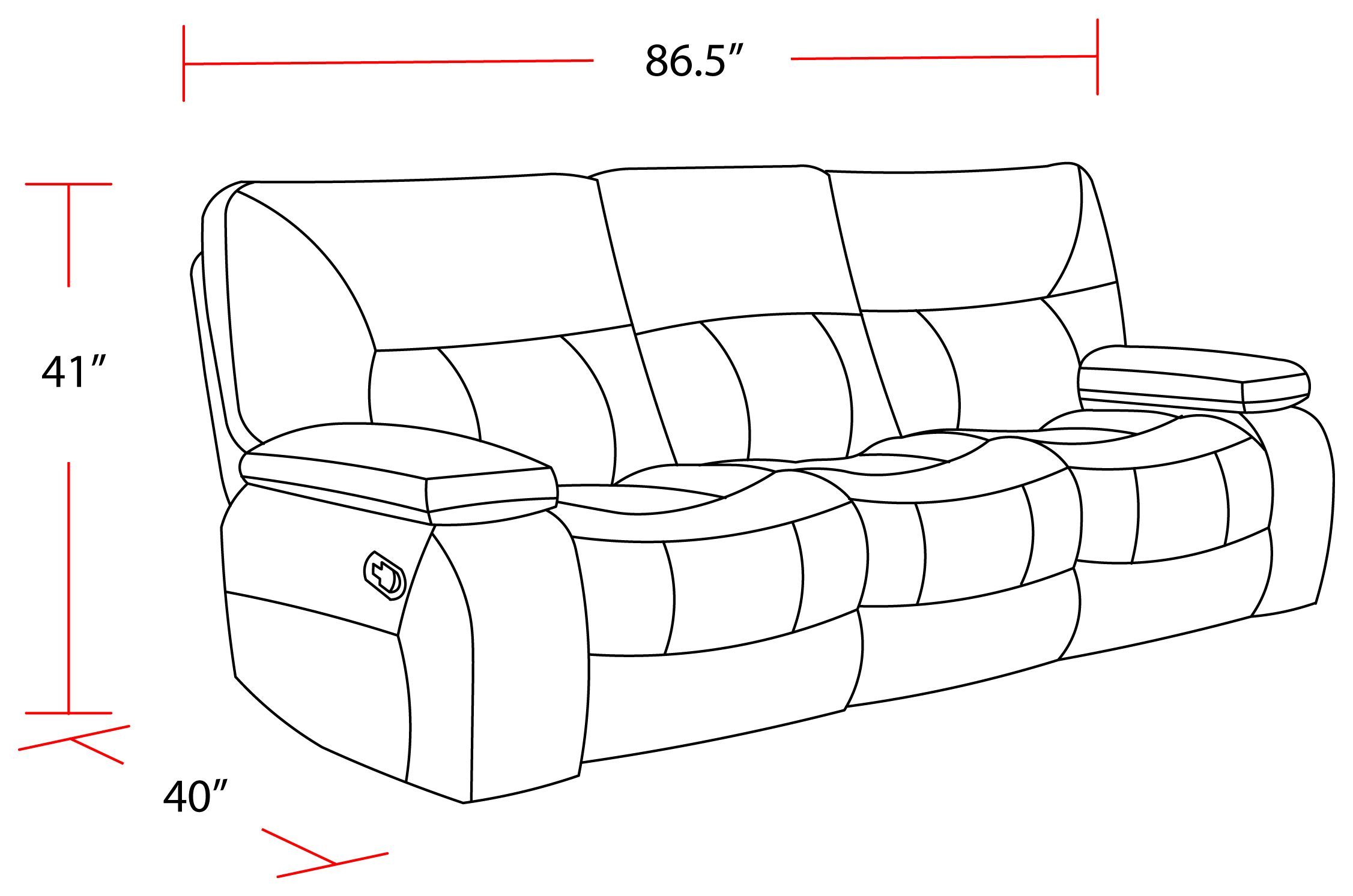 Chapman Polo Performance Fabric Triple Reclining Sofa