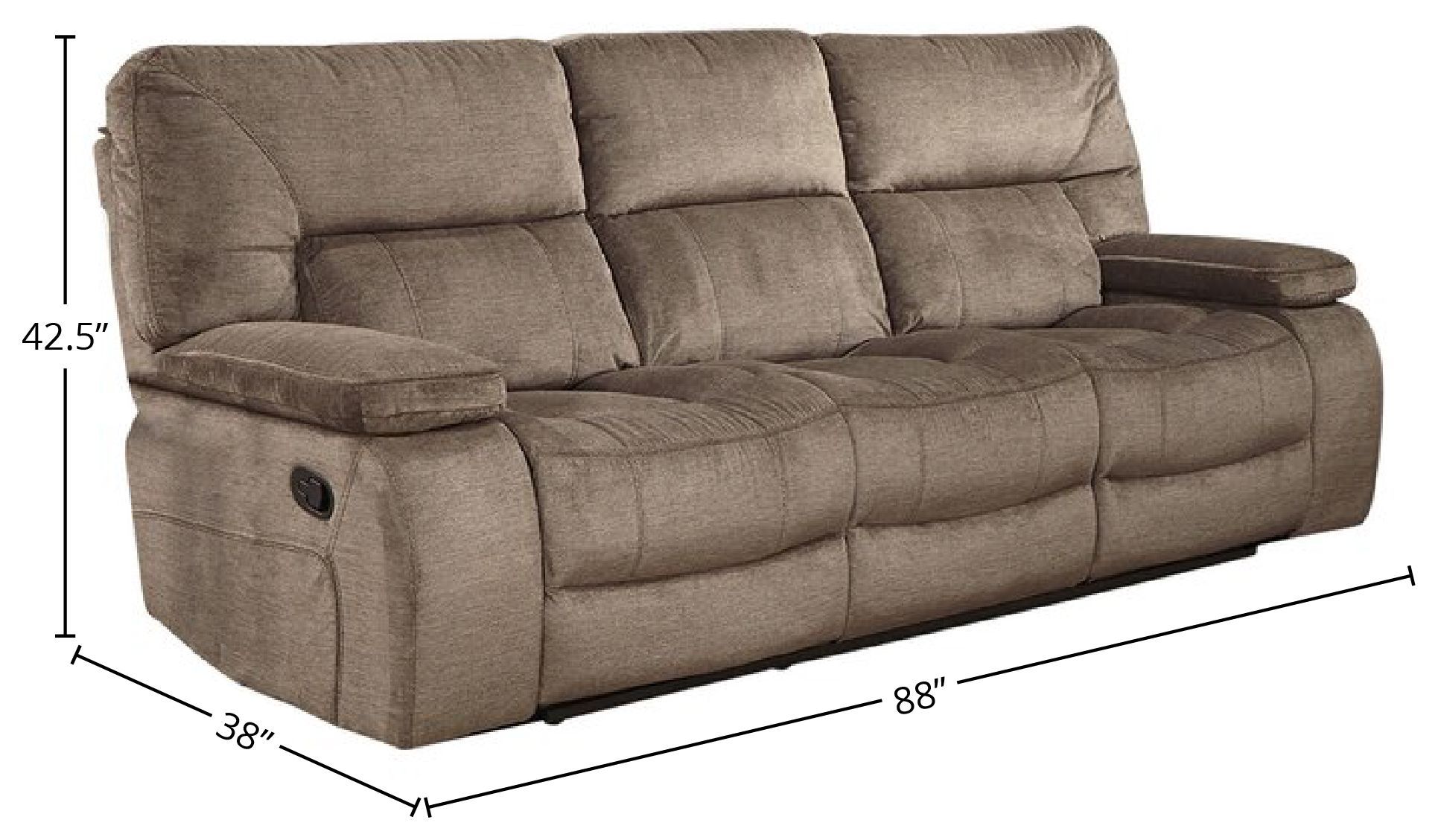 Chapman Kona Performance Fabric Dual Reclining Sofa with Drop Down Console