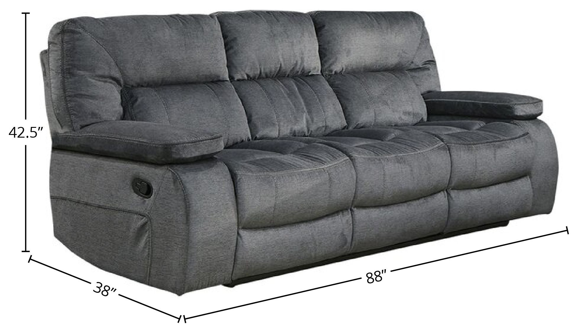 Chapman Polo Performance Fabric Dual Reclining Sofa with Drop Down Console