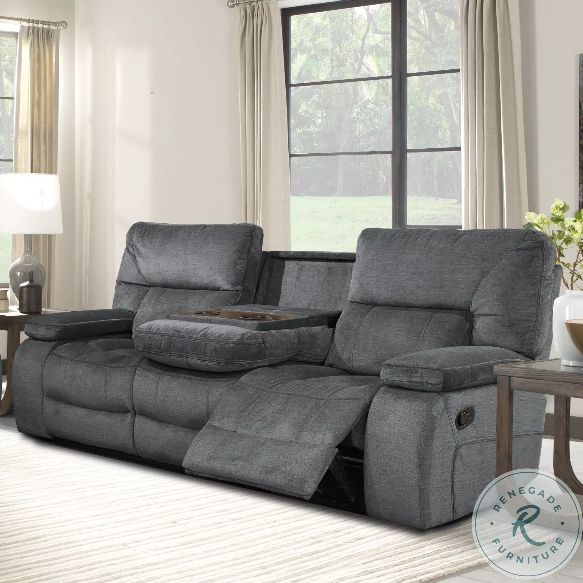 Chapman Polo Dual Reclining Sofa with Drop Down Console from