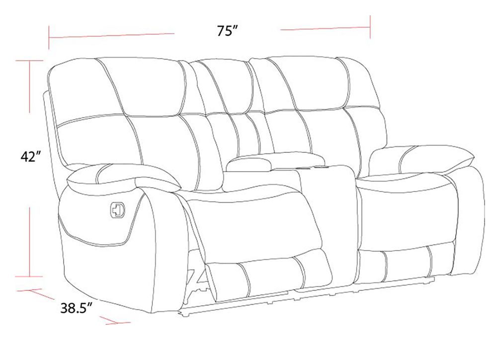 Cooper Shadow Brown Manual Reclining Console Loveseat