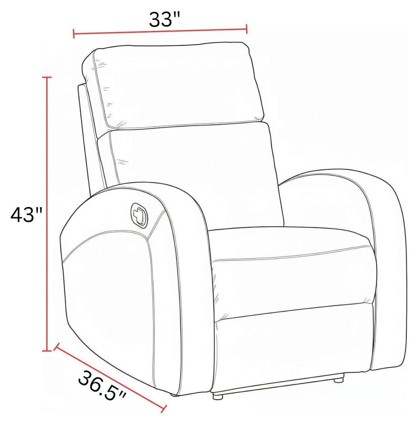 Devin Pebble Brown Manual Recliner