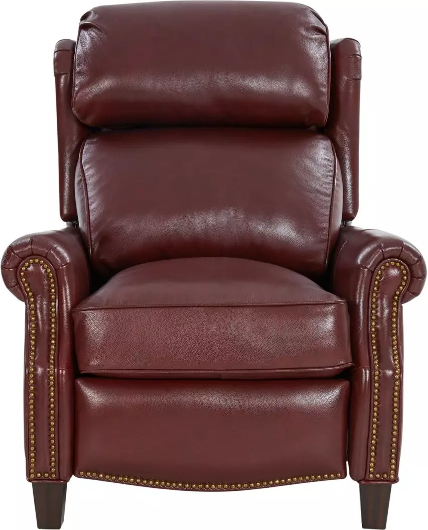 Meade Marisol Cabernet Leather Recliner From Barcalounger
