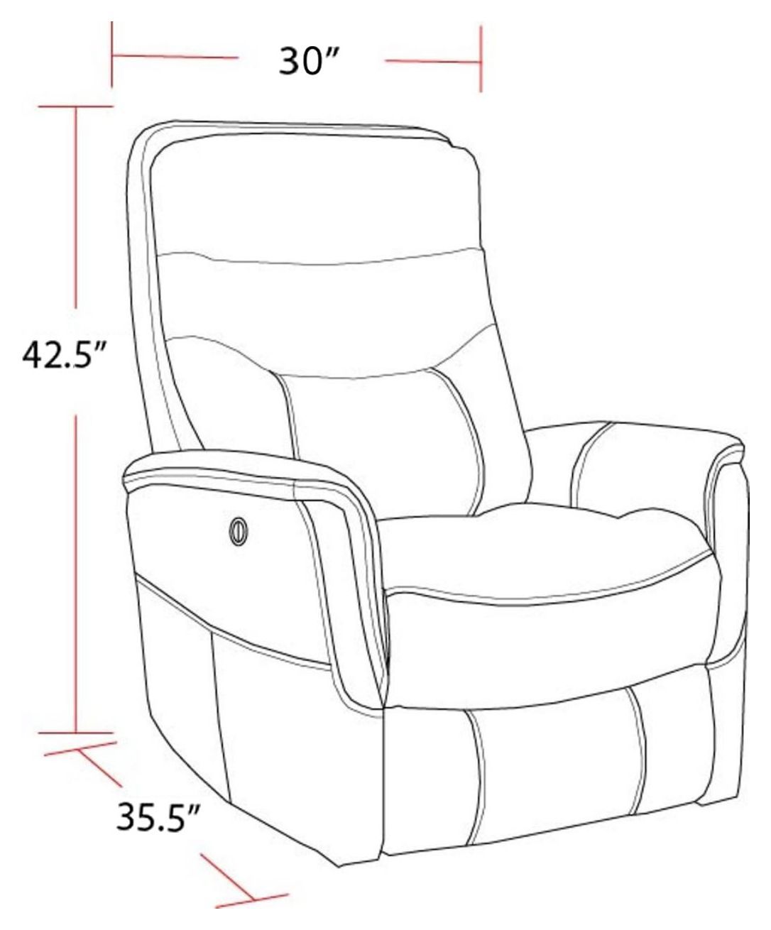 Gemini Flint Anywhere Performance Fabric Swivel Power Recliner