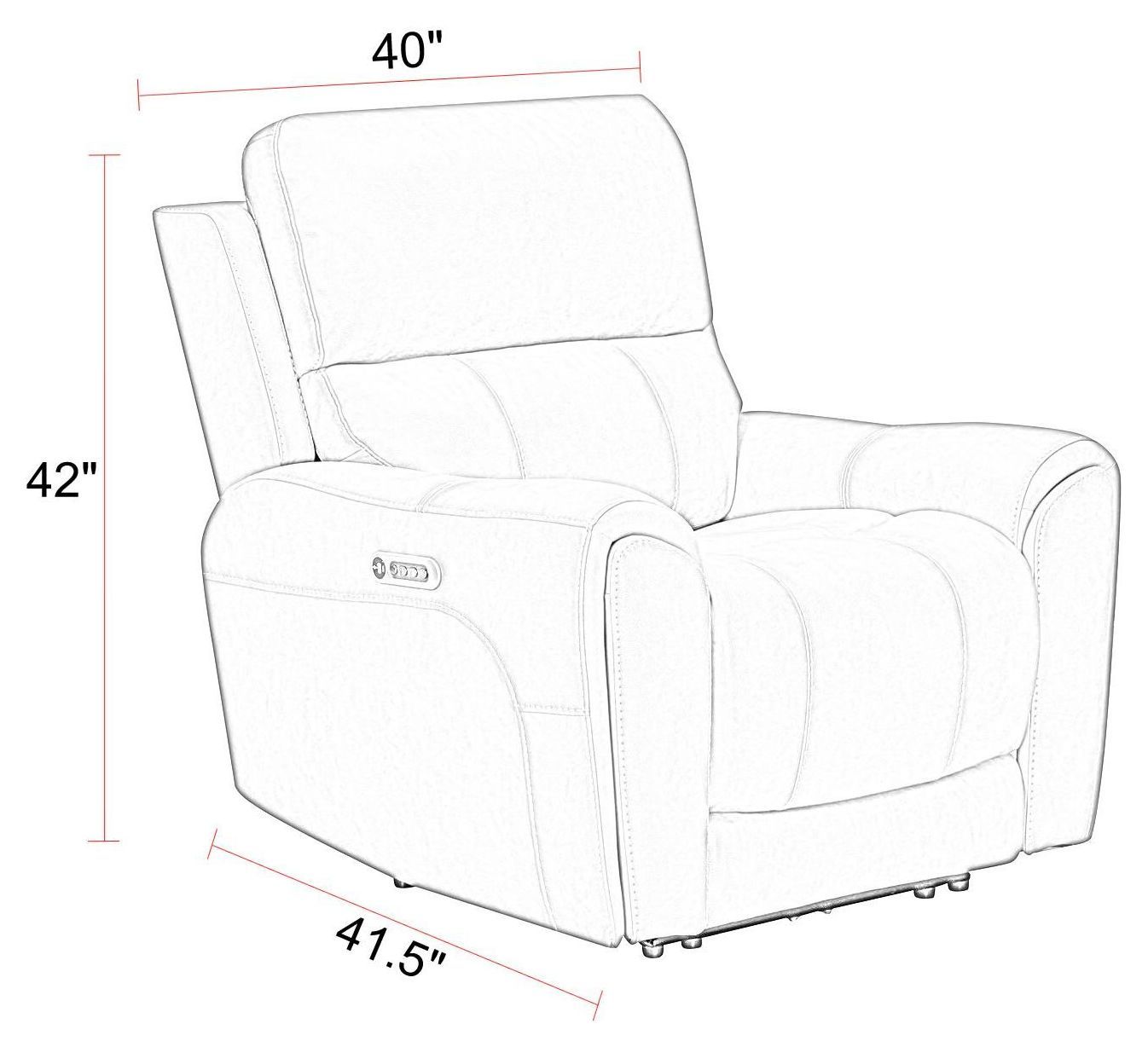 Hancock Bette Hazel Zero Gravity Power Recliner with USB Charging