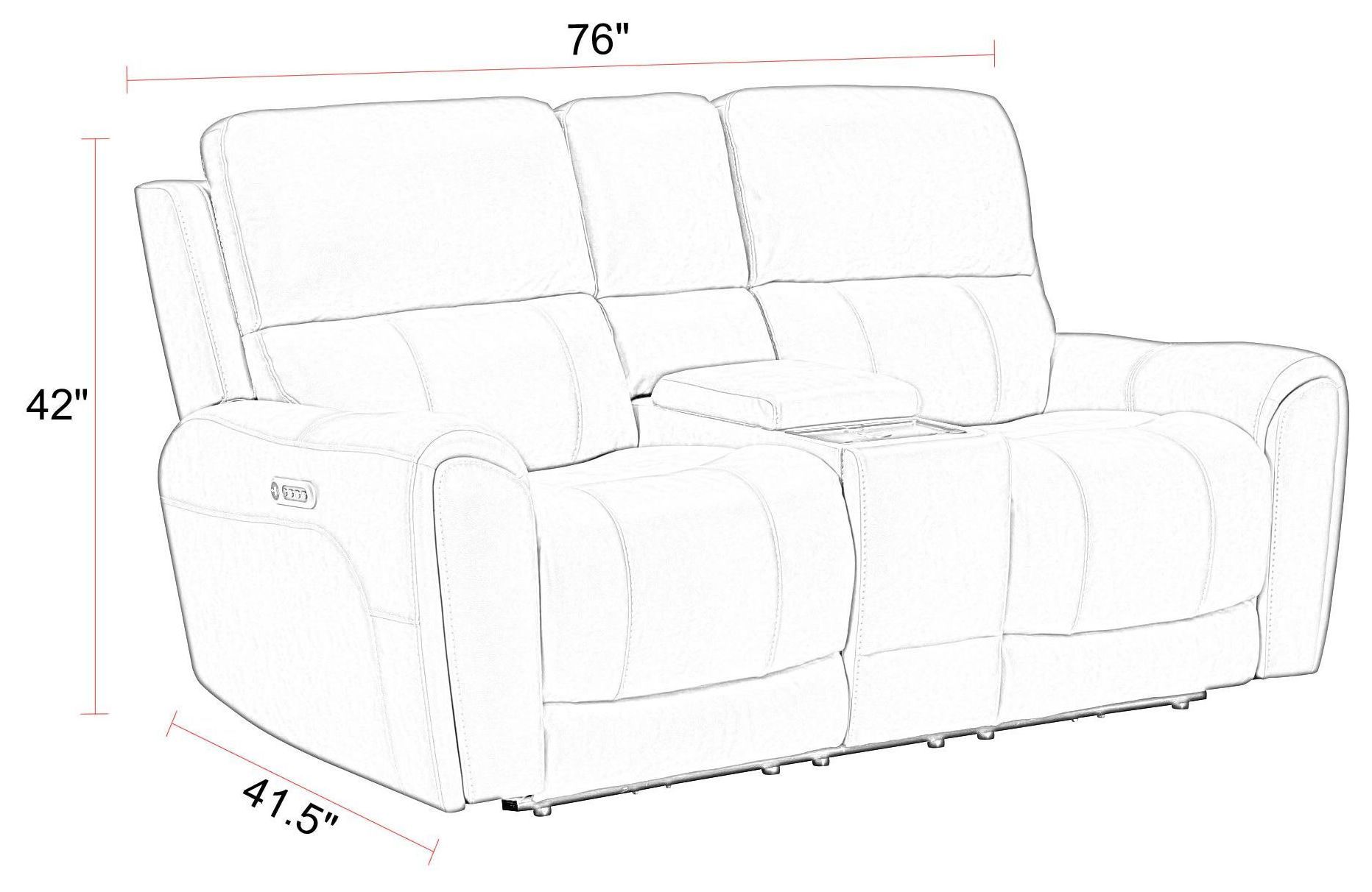 Hancock Apple Cider 76" Zero Gravity Power Reclining Loveseat with USB Charging and LED