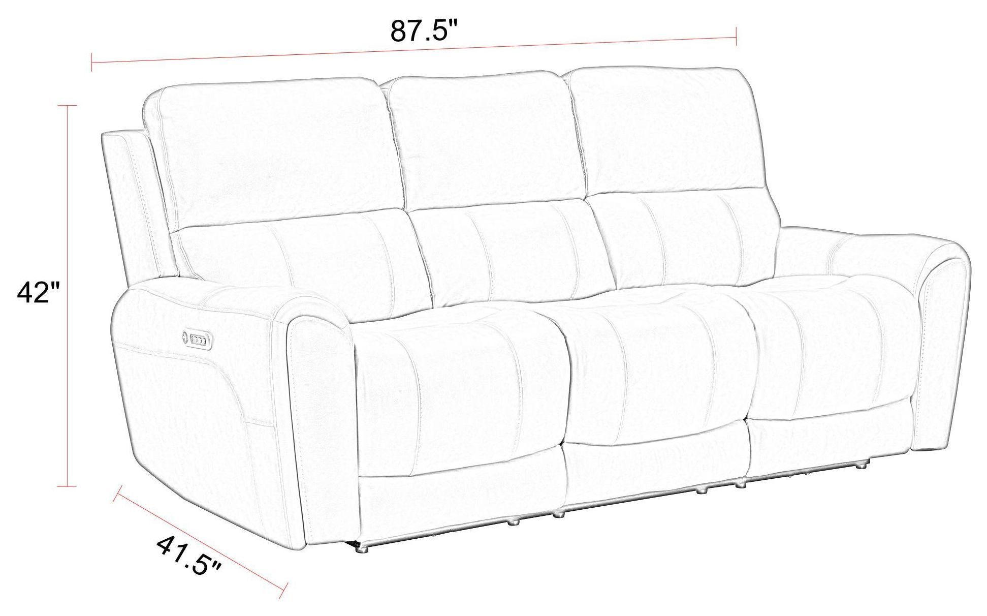 Boa Apple Cider 88" Zero Gravity Power Reclining Sofa with LED and USB Charging