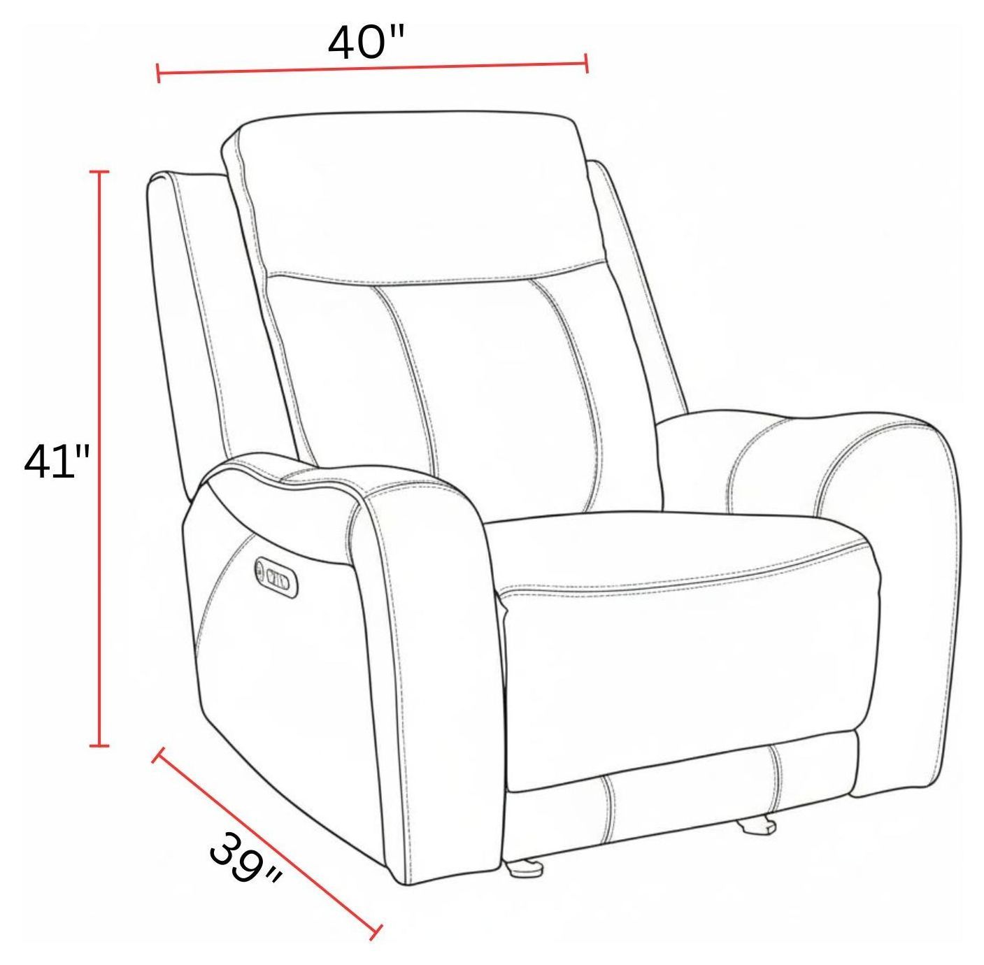 Haywood Butternut Leather Glider Power Recliner with USB Charging