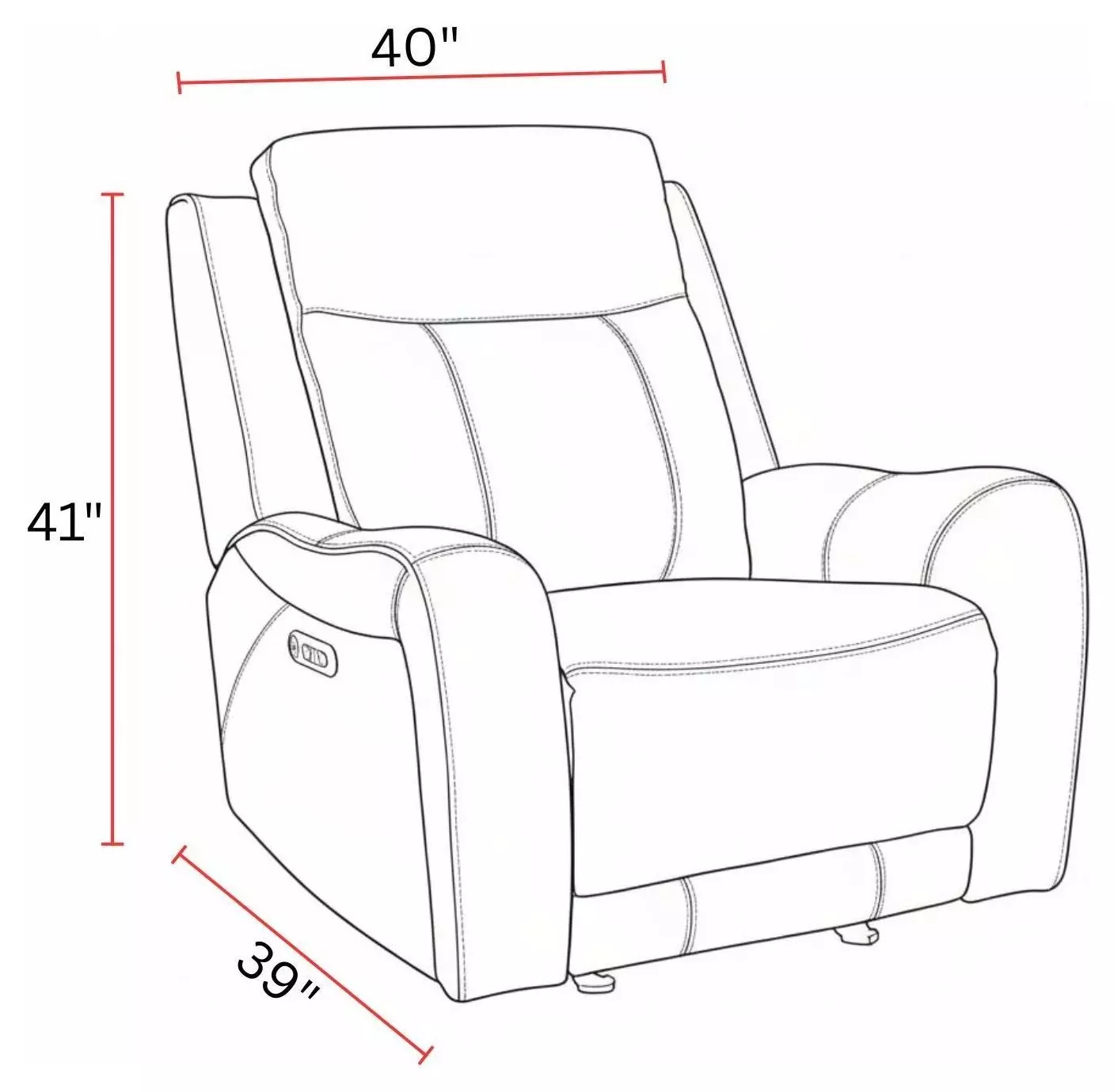 Haywood Butternut Leather Glider Power Recliner with USB Charging