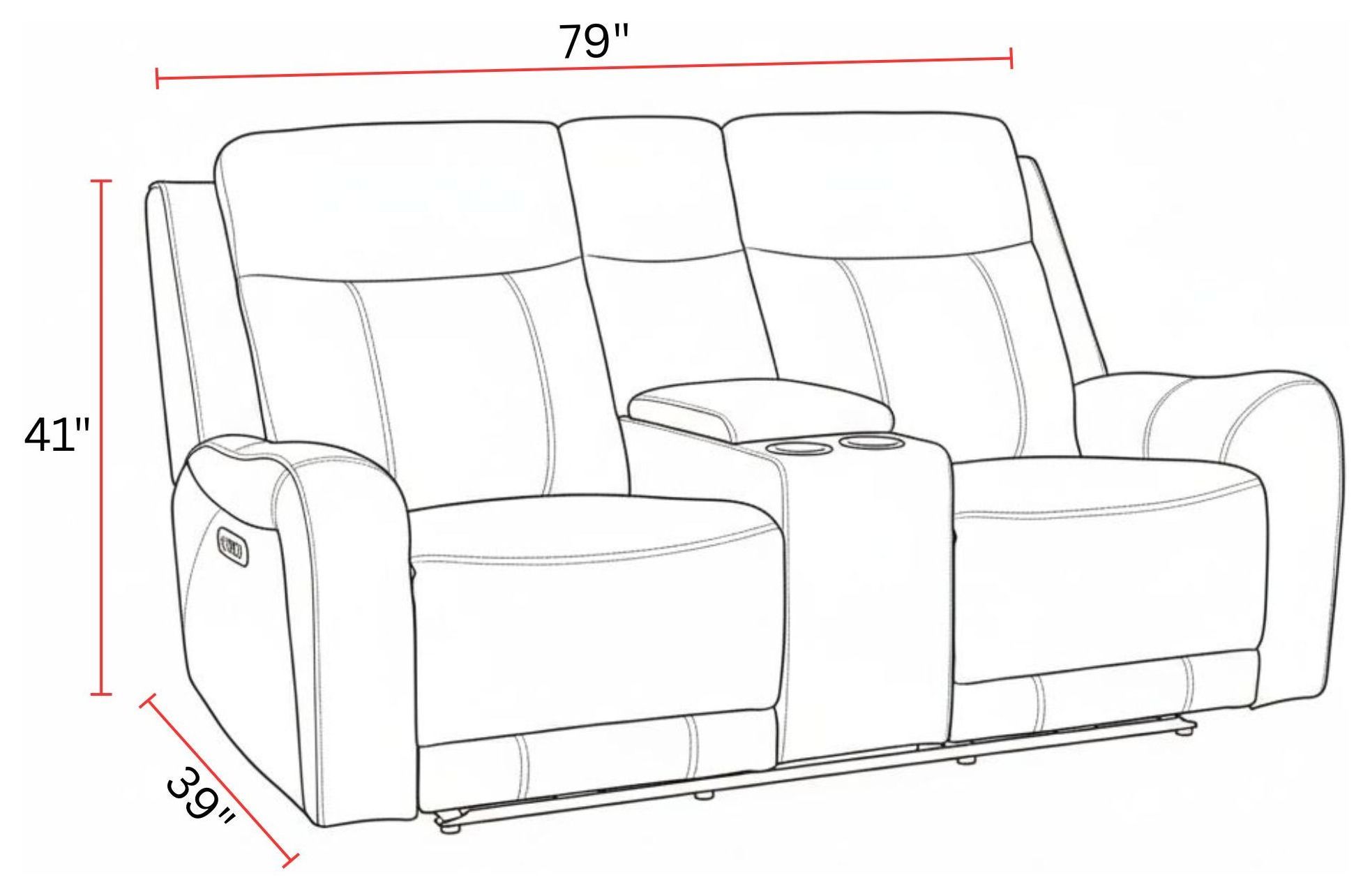 Haywood Butternut Power Reclining Console Loveseat With Power Headrest