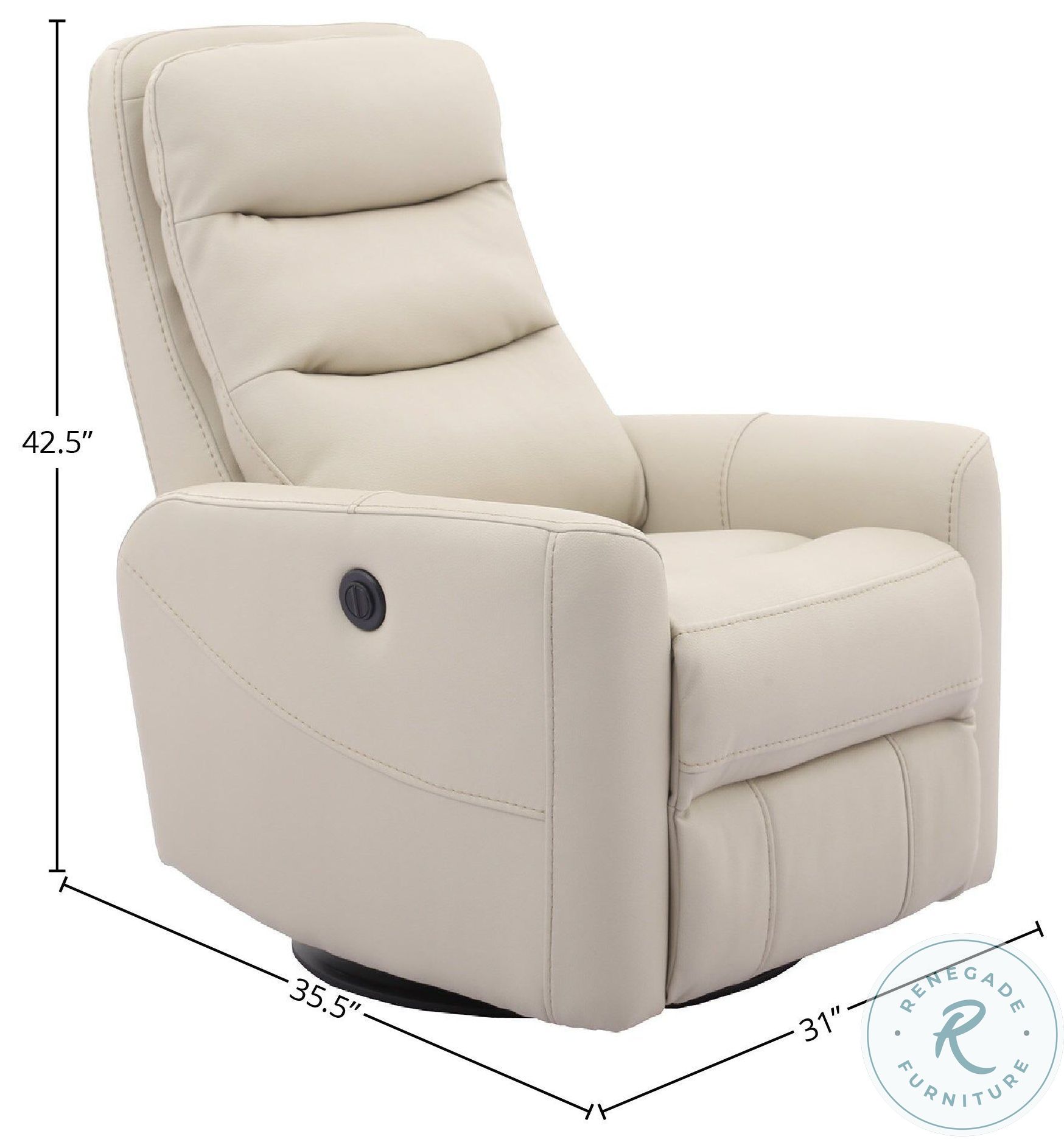 Hercules Oyster Swivel Glider Recliner with Articulating Headrest