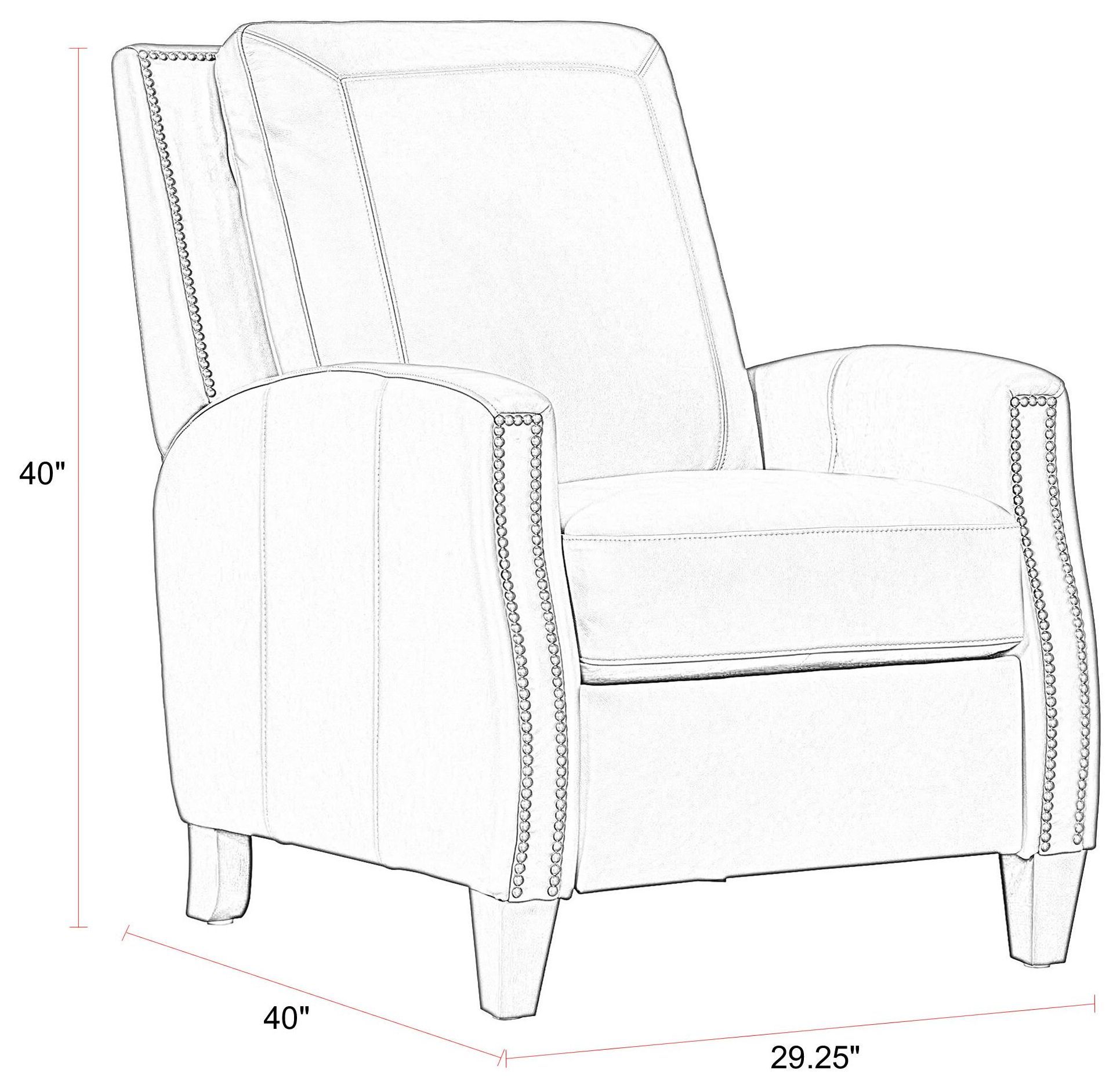 Hunter Echo Grey Leather Recliner