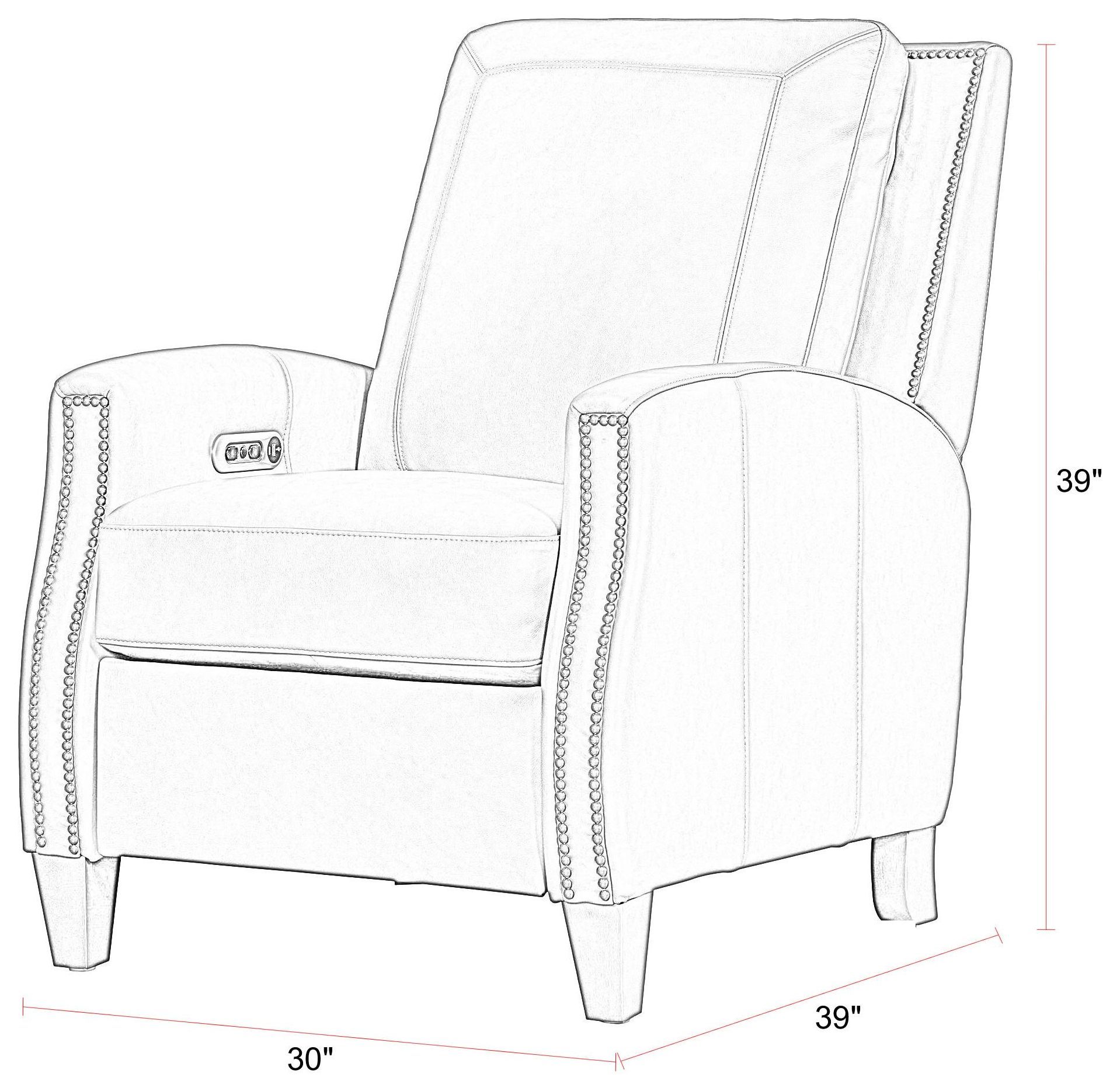 Hunter Echo Grey Leather Power Recliner