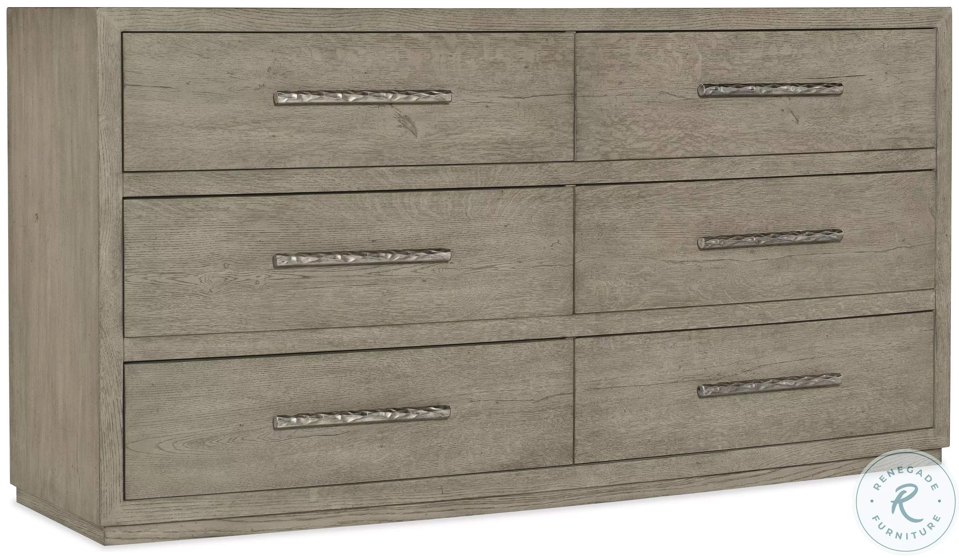 Linville Falls Soft Smoked Gray Chimney Gap Six Drawer Dresser