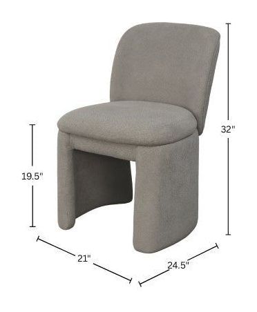 Mia Warm Gray Upholstered Side Chair