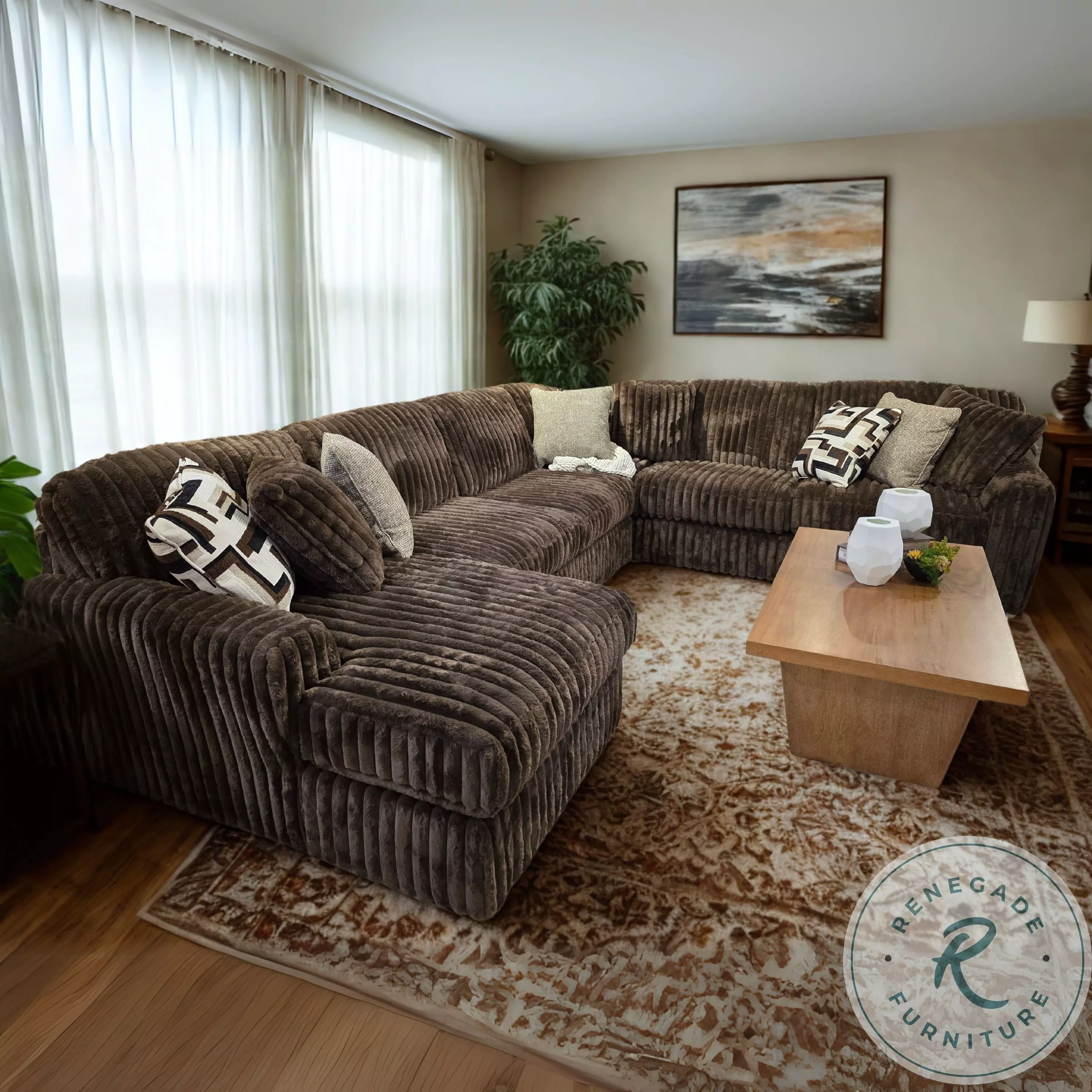 Midnight Madness Chocolate Oversized Chaise From Home Gallery