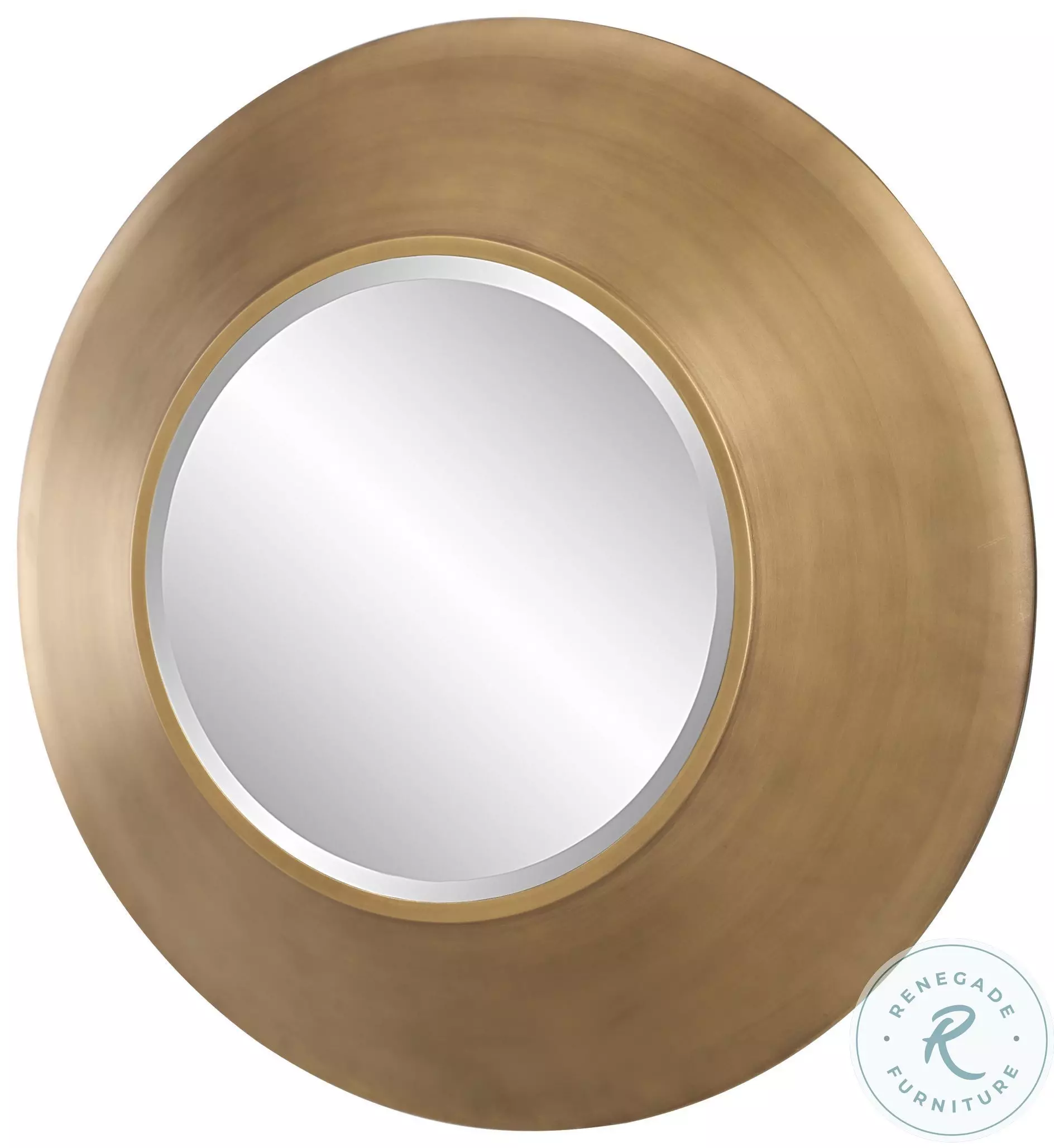 Contessa Antique Gold Round Mirror From Uttermost | Coleman Furniture