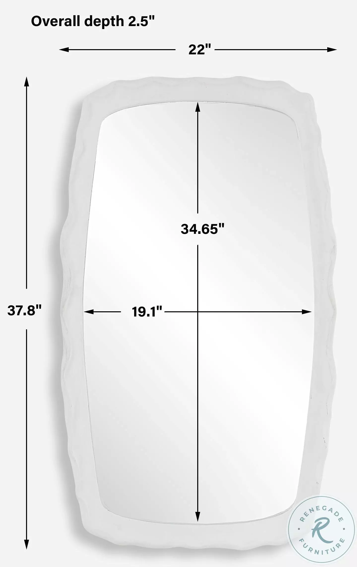 Linestia Matte White Mirror