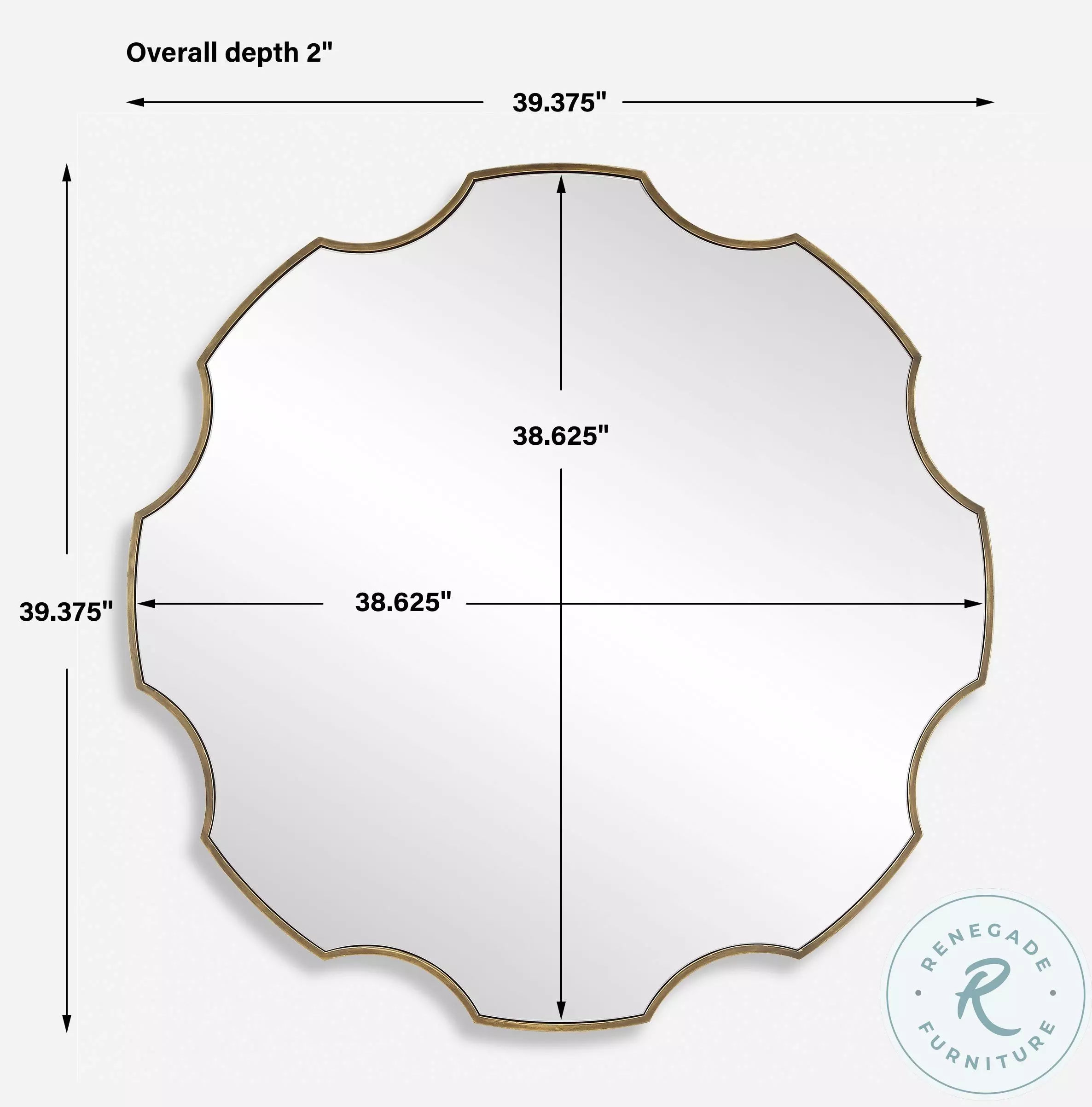 Haldron Antique Golden Bronze Mirror