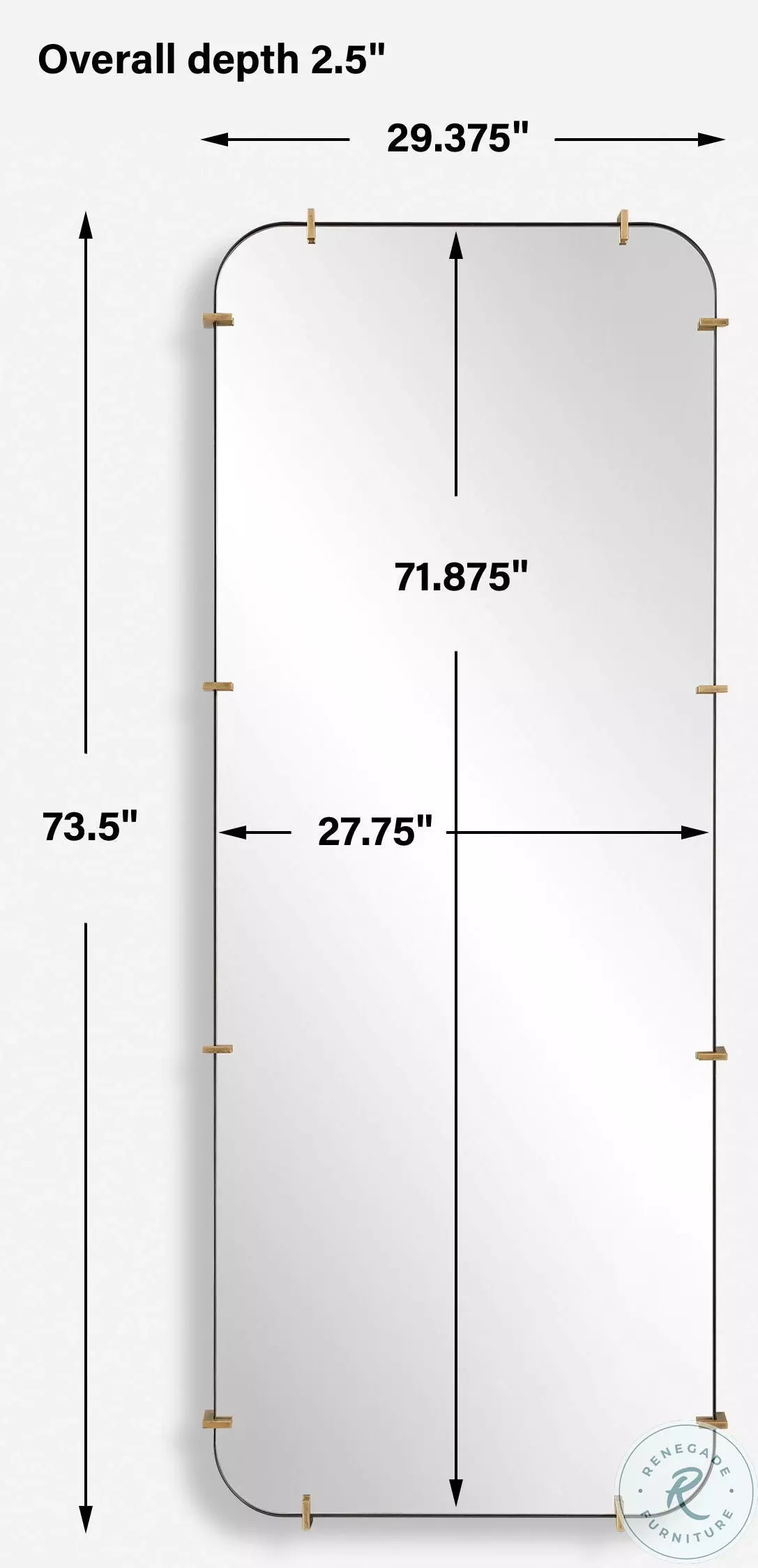 Orin Black Dressing Mirror