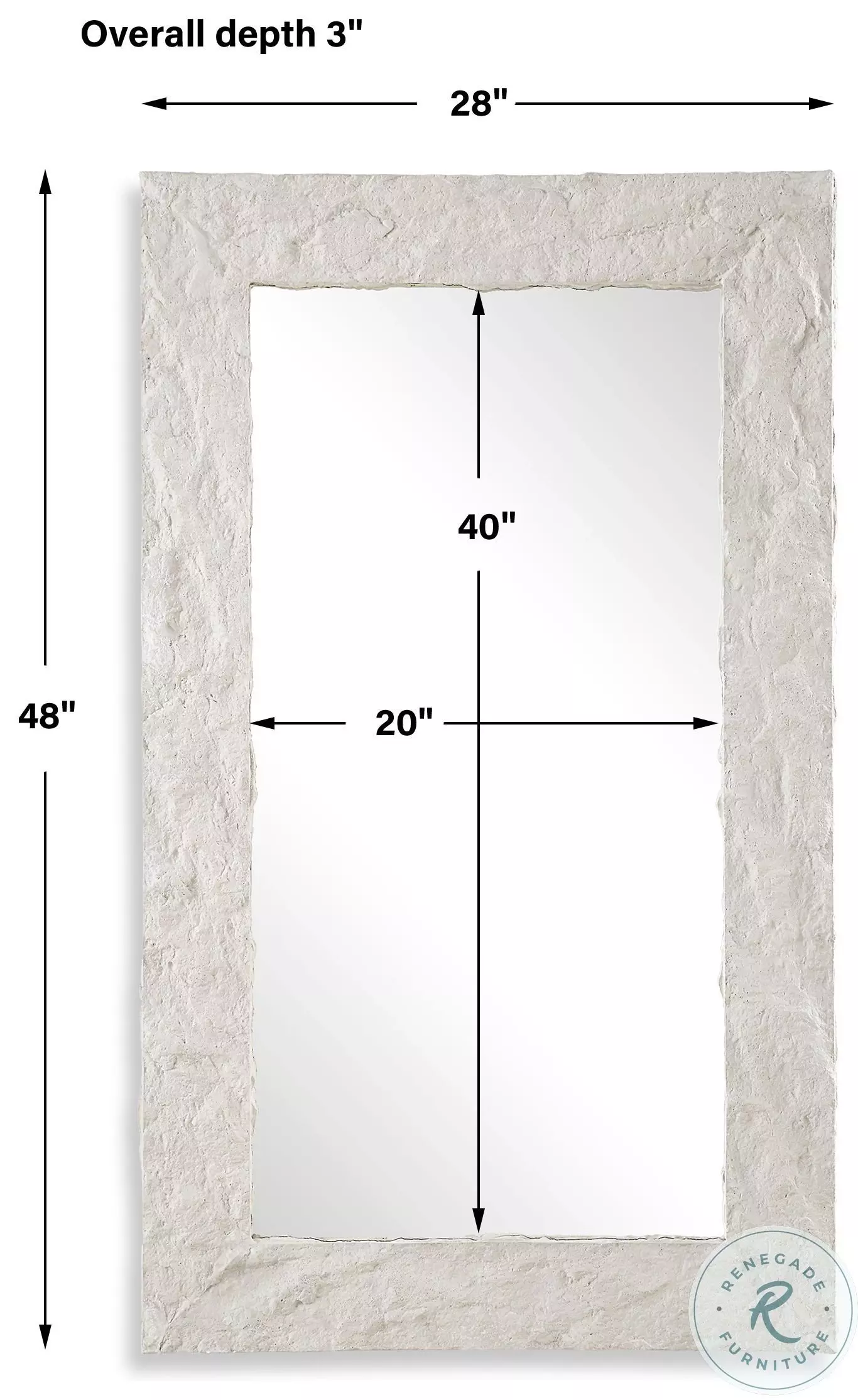 Greystone Rich Aged Ivory Rectangle Mirror
