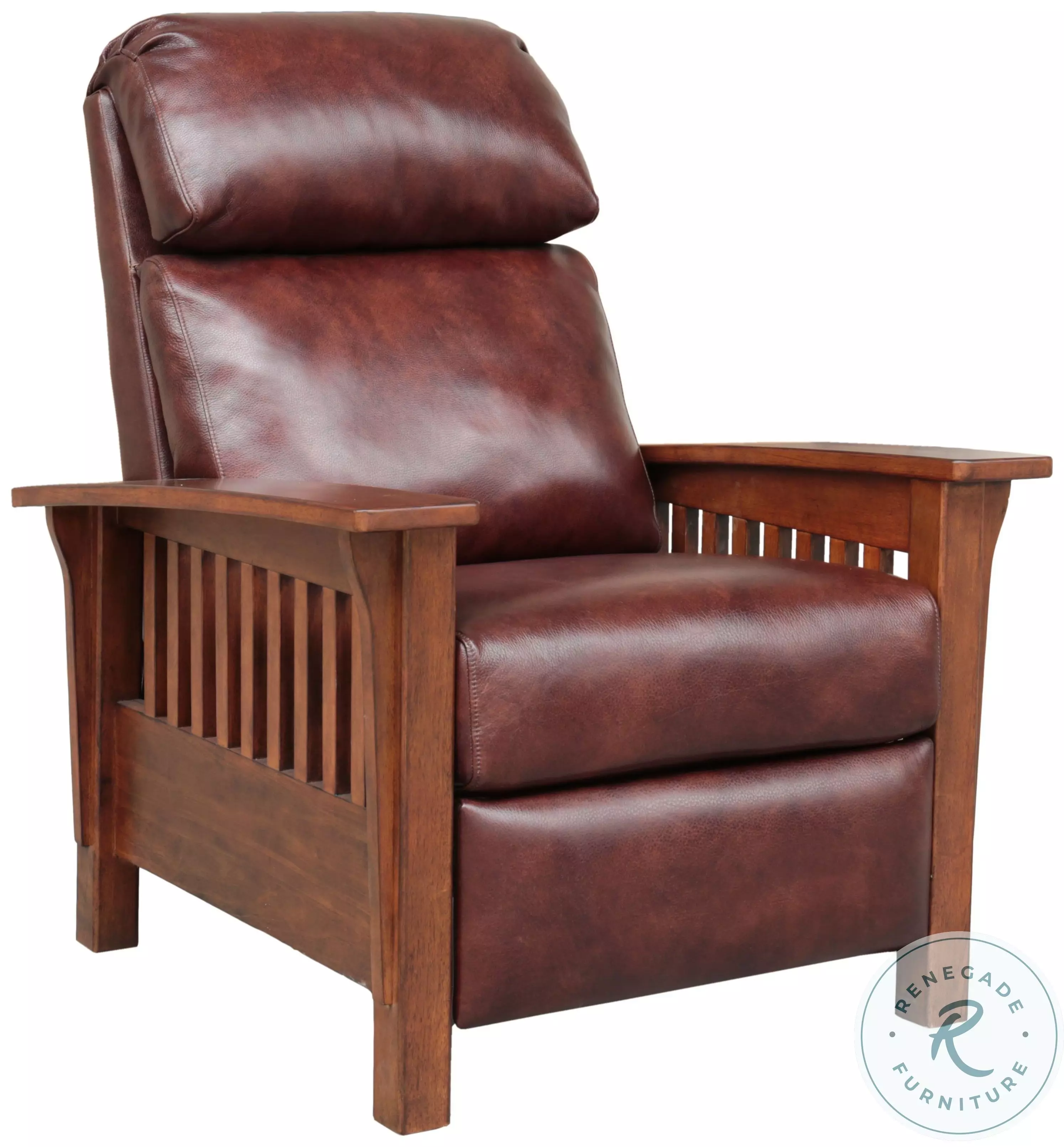 Mission Wenlock Fudge Leather Recliner from Barcalounger | Coleman