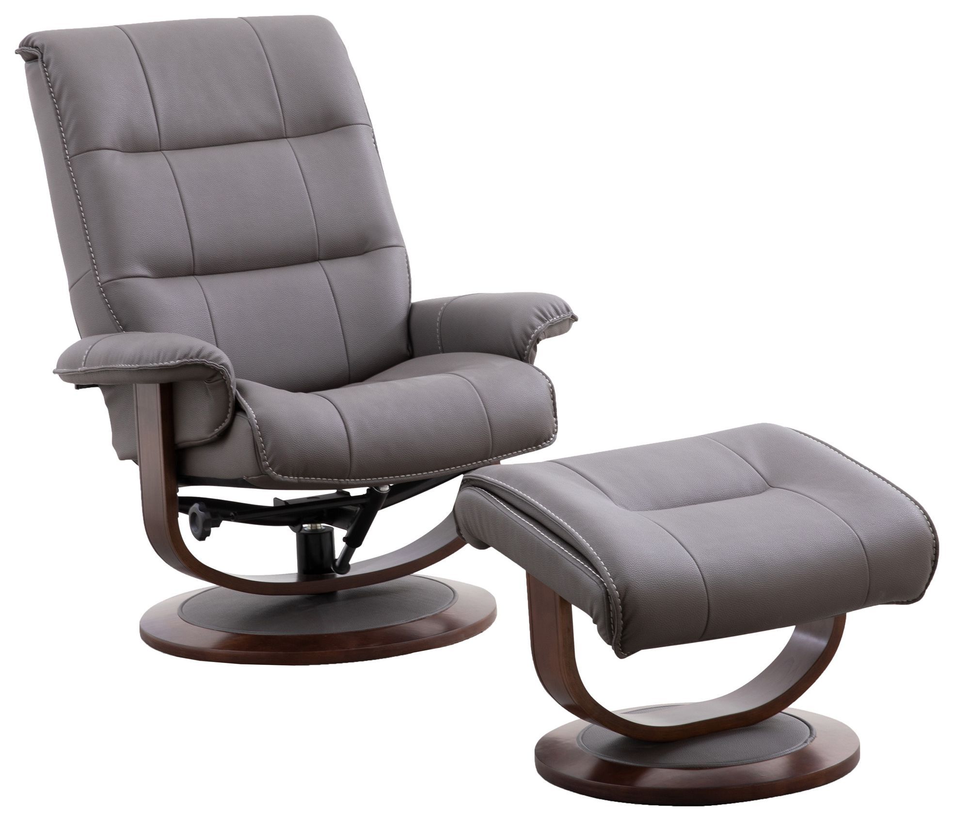 Knight Haze Manual Reclining Swivel Chair With Ottoman From Parker